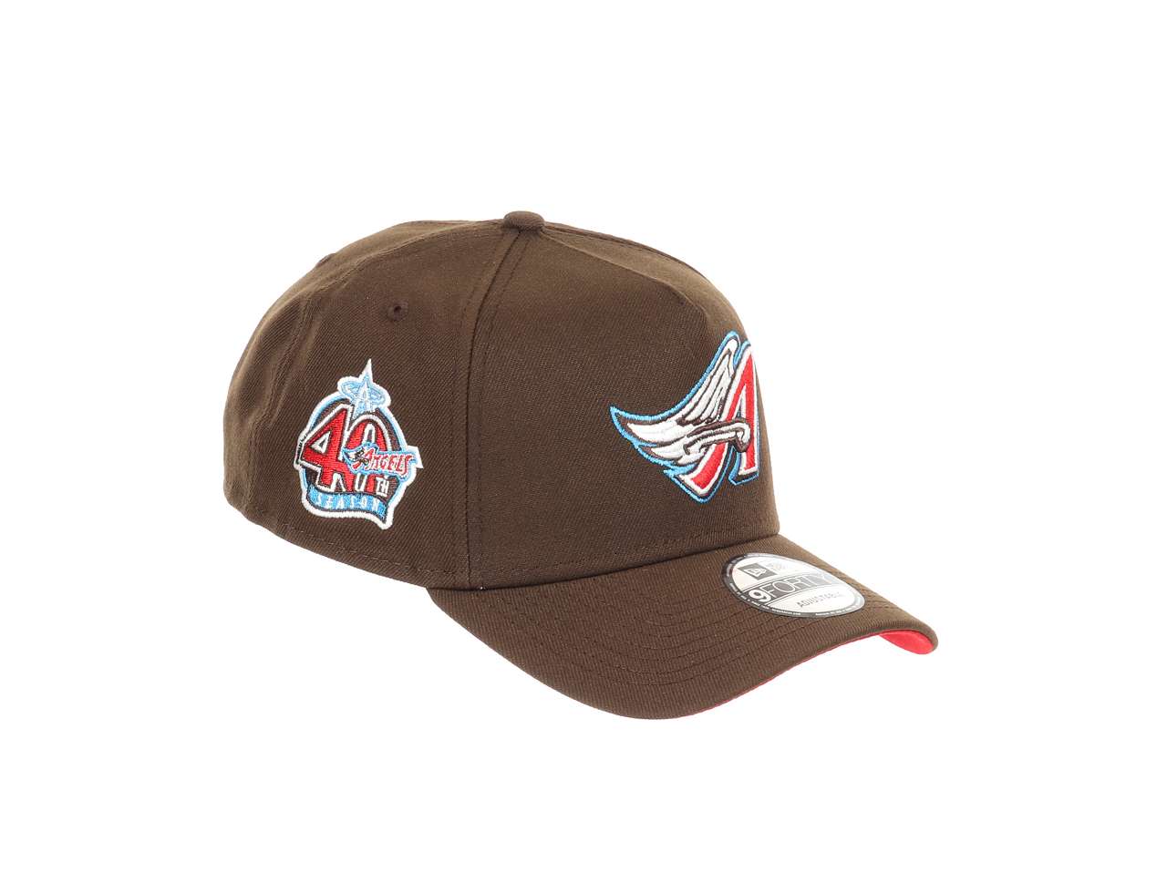 Anaheim Angels MLB 40th Season Sidepatch Walnut 9Forty A-Frame Snapback Cap New Era