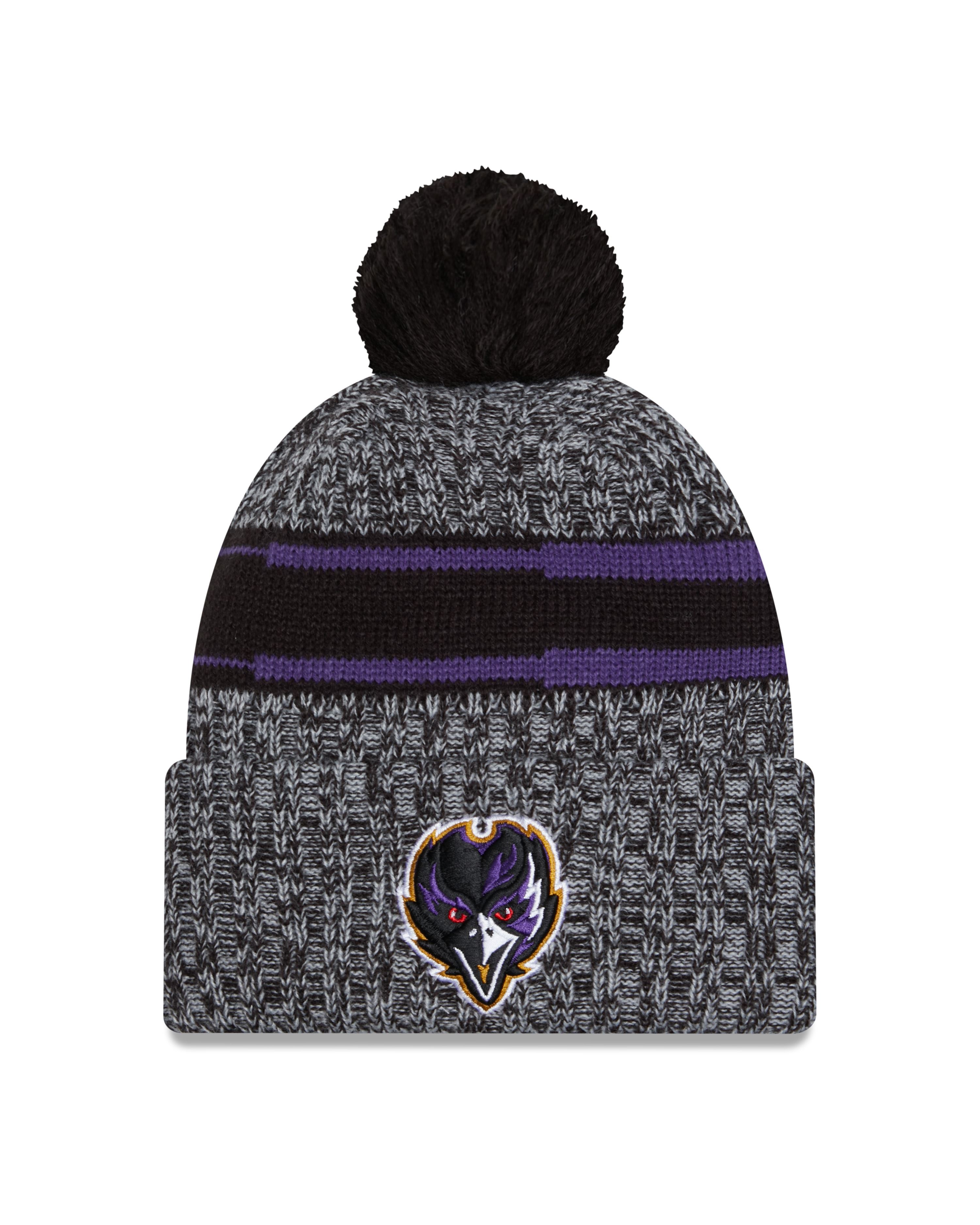 Baltimore Ravens NFL 2023  Sideline Sport Knit OTC Black Purple Beanie New Era