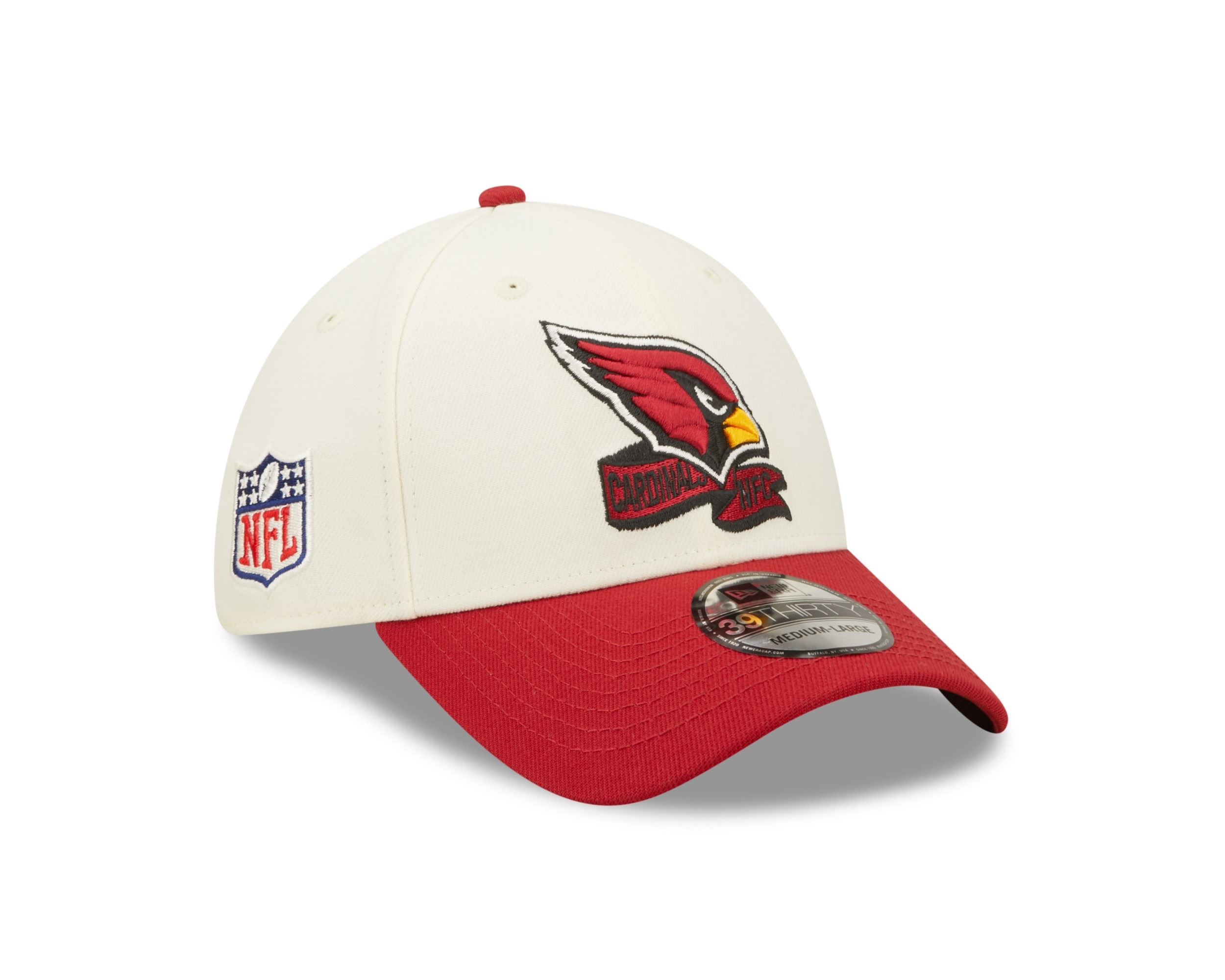 Arizona Cardinals NFL 2022 Sideline Chrome White 39Thirty Stretch Cap New Era