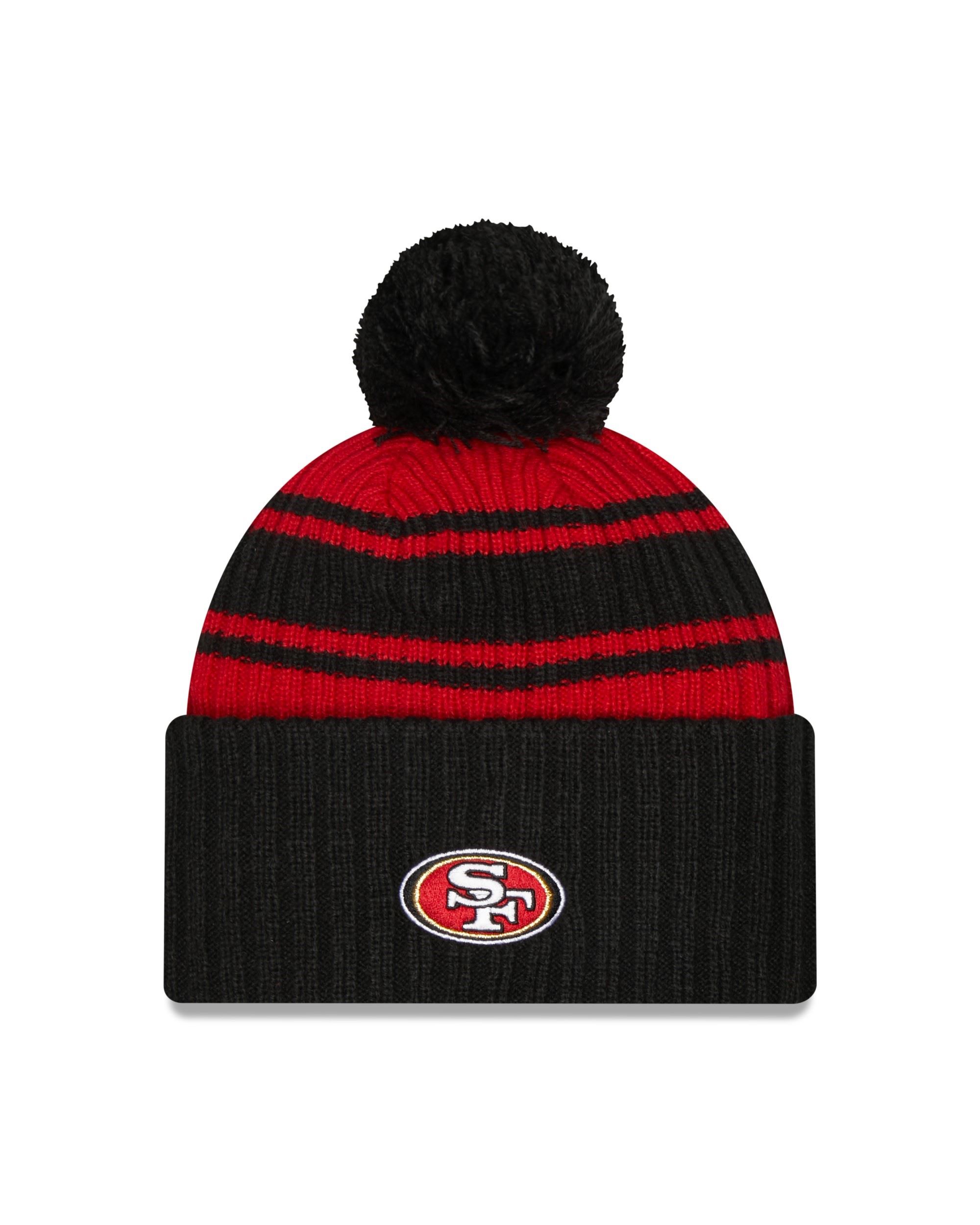 San Francisco 49ers NFL 2022 Sideline Sport Knit Black Red Kids Beanie New Era