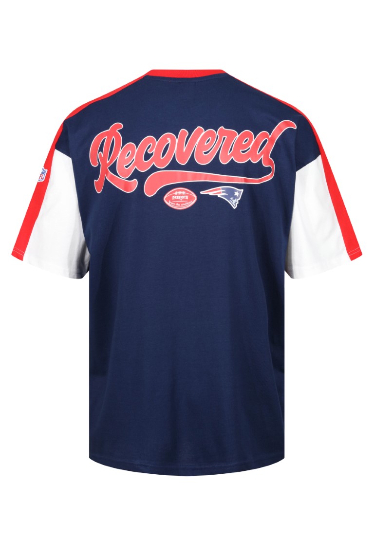 New England Patriots Cut and Sew Navy Oversized T-Shirt Recovered