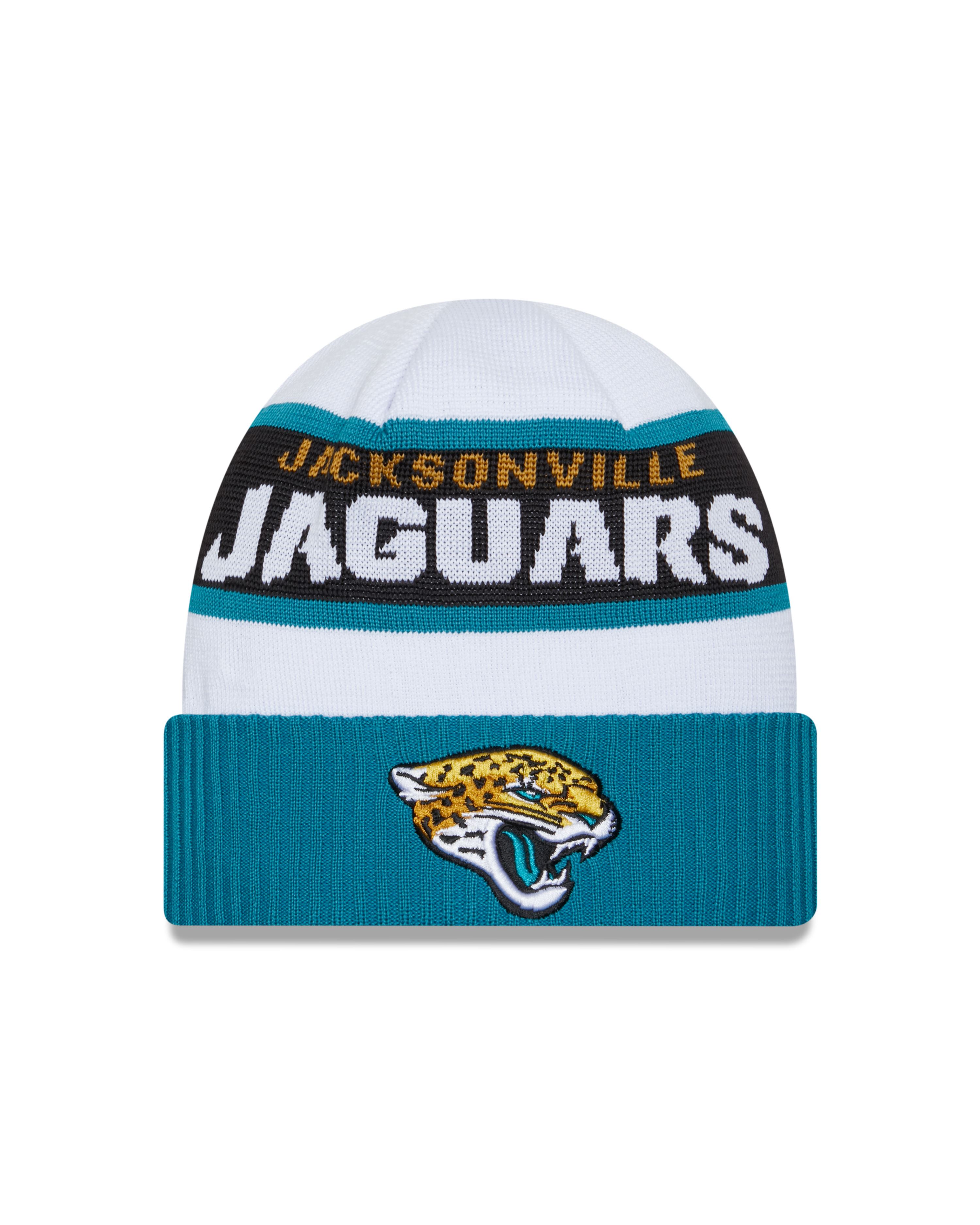 Jacksonville Jaguars NFL 2023  Sideline Tech Knit OTC White Beanie New Era