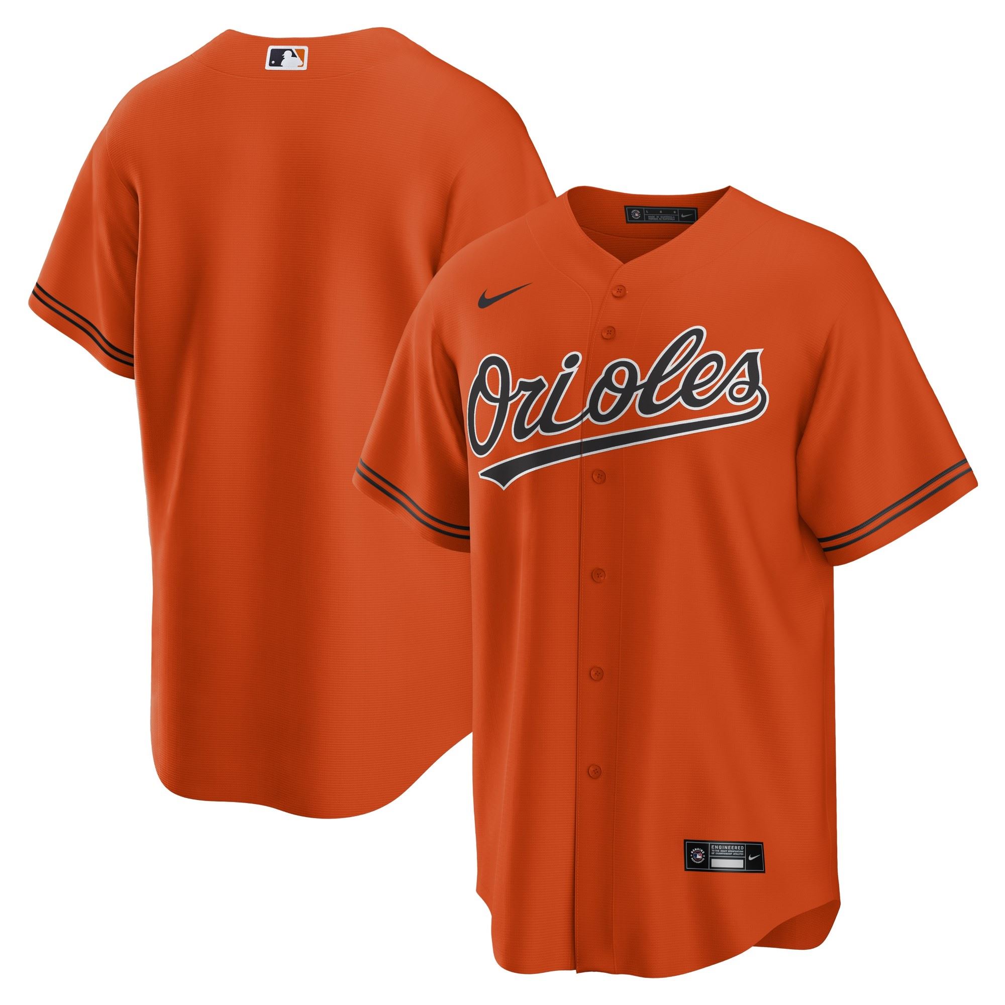 Baltimore Orioles Orange Official MLB Replica Alternate Jersey Nike