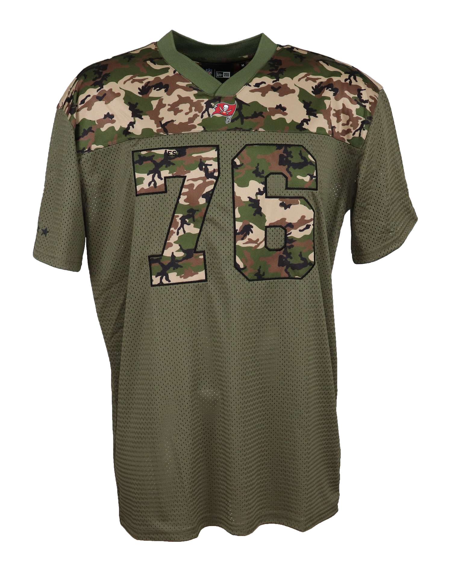 Tampa Bay Buccaneers Olive NFL Camo Infill Oversized Mesh T-Shirt New Era