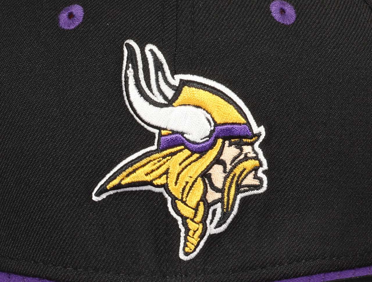 Minnesota Vikings Two Tone NFL Black Purple 9Fifty Original Fit Snapback Cap New Era