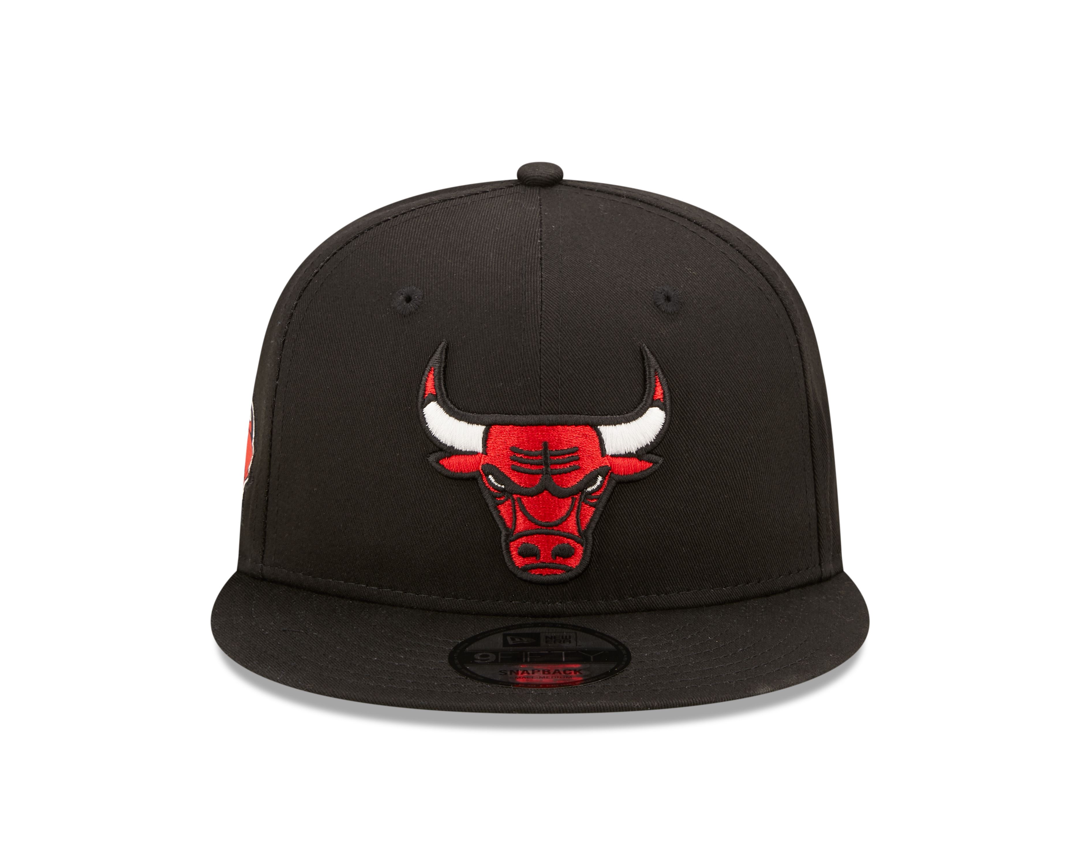 Chicago Bulls NBA 6 Times NBA Champion Sideptach 9Fifty Snapback Cap Black New Era