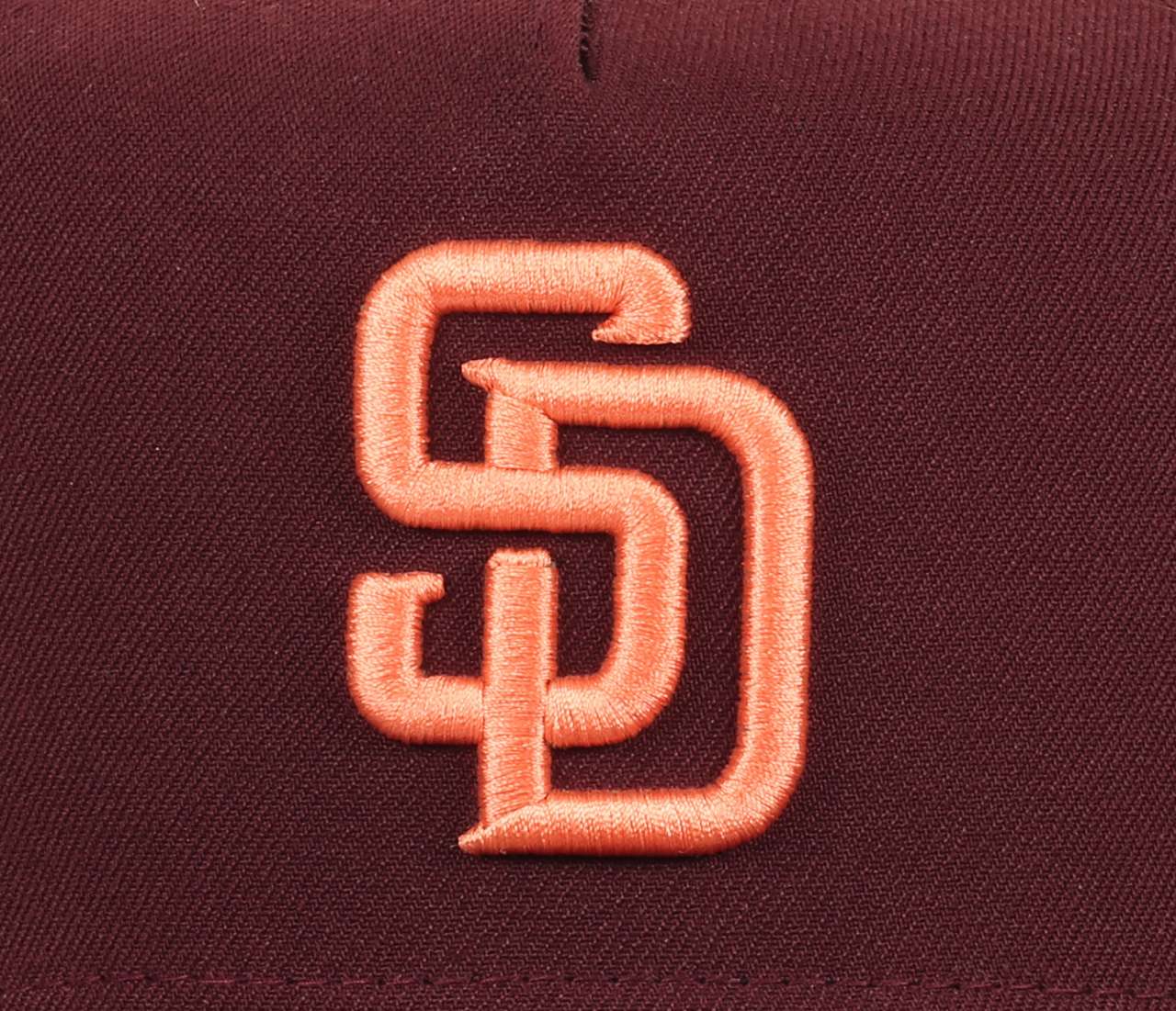 San Diego Padres MLB 50th Anniversary Sidepatch Maroon 9Forty A-Frame Snapback Cap New Era