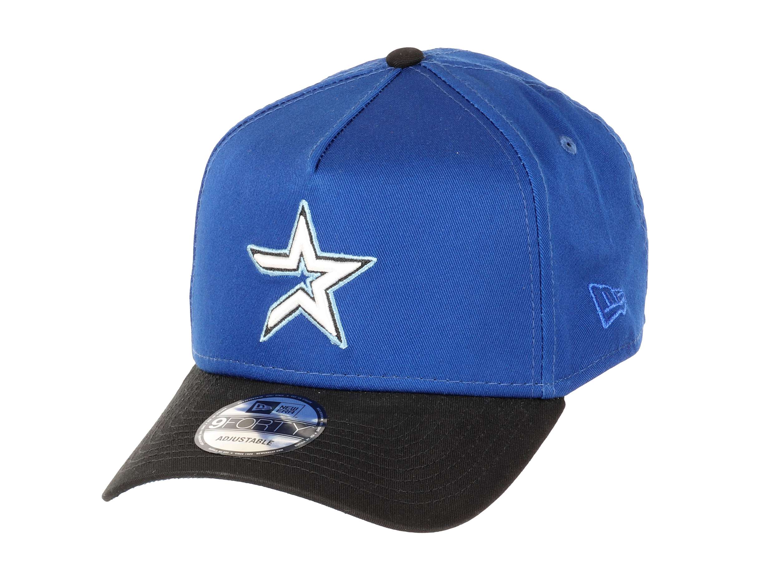 Houston Astros MLB 45th Anniversary Sidepatch Cooperstown Royal Blue Sky 9Forty A-Frame Snapback Cap New Era