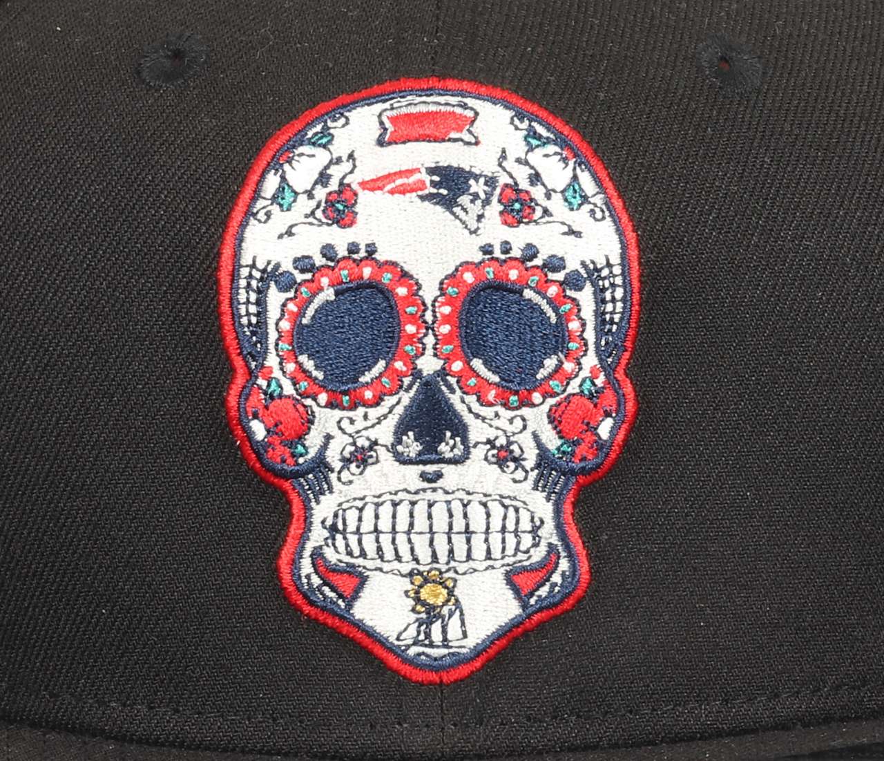 New England Patriots NLF Sugar Skull Black 9Fifty Original Fit Cap New Era