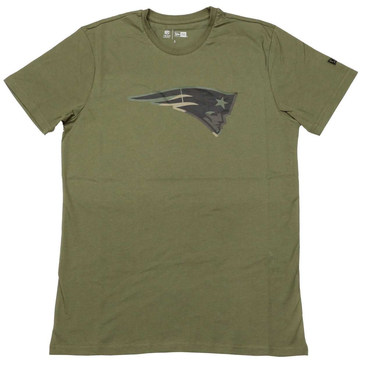 New England Patriots Camo Logo Olive T- Shirt New Era