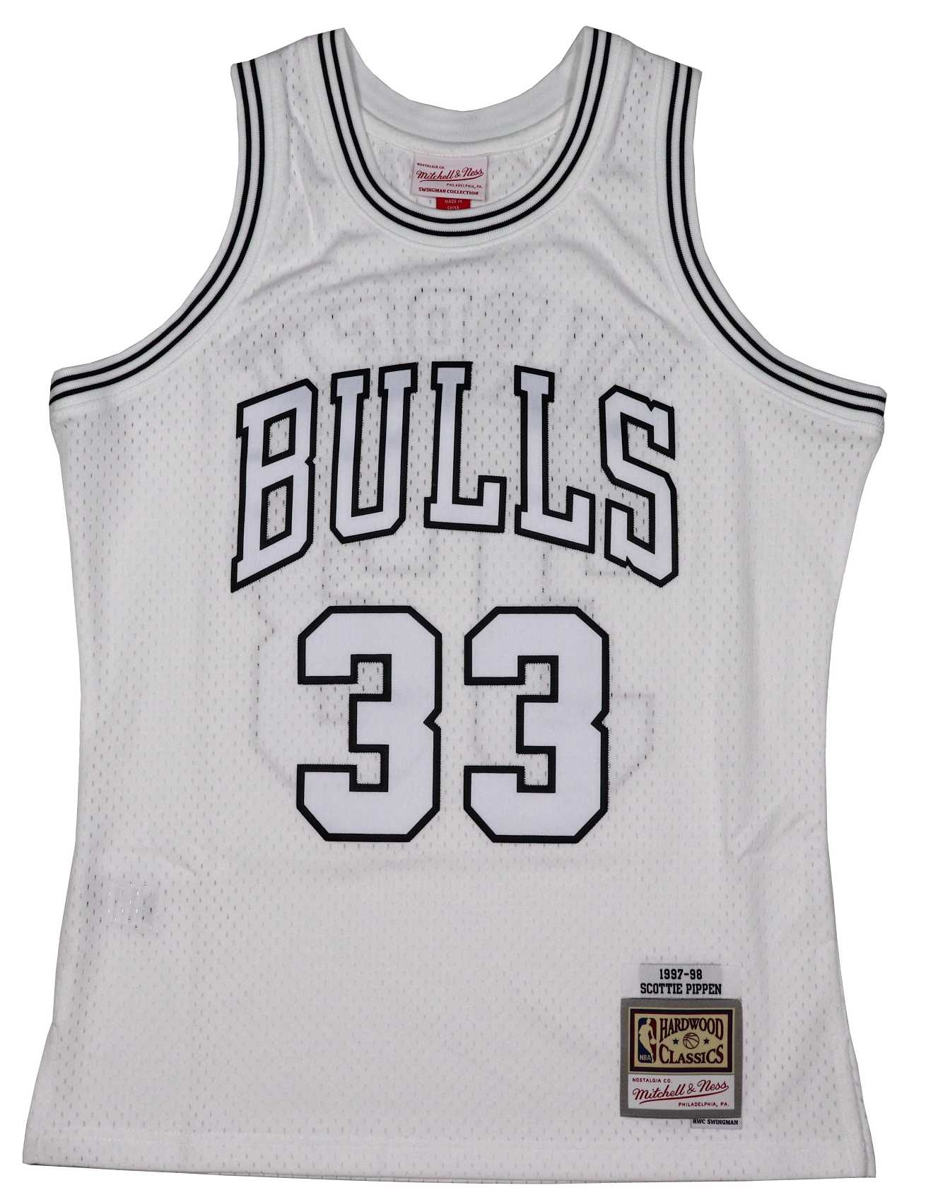 Scottie Pippen #33 Chicago Bulls NBA White Swingman Jersey Mitchell & Ness