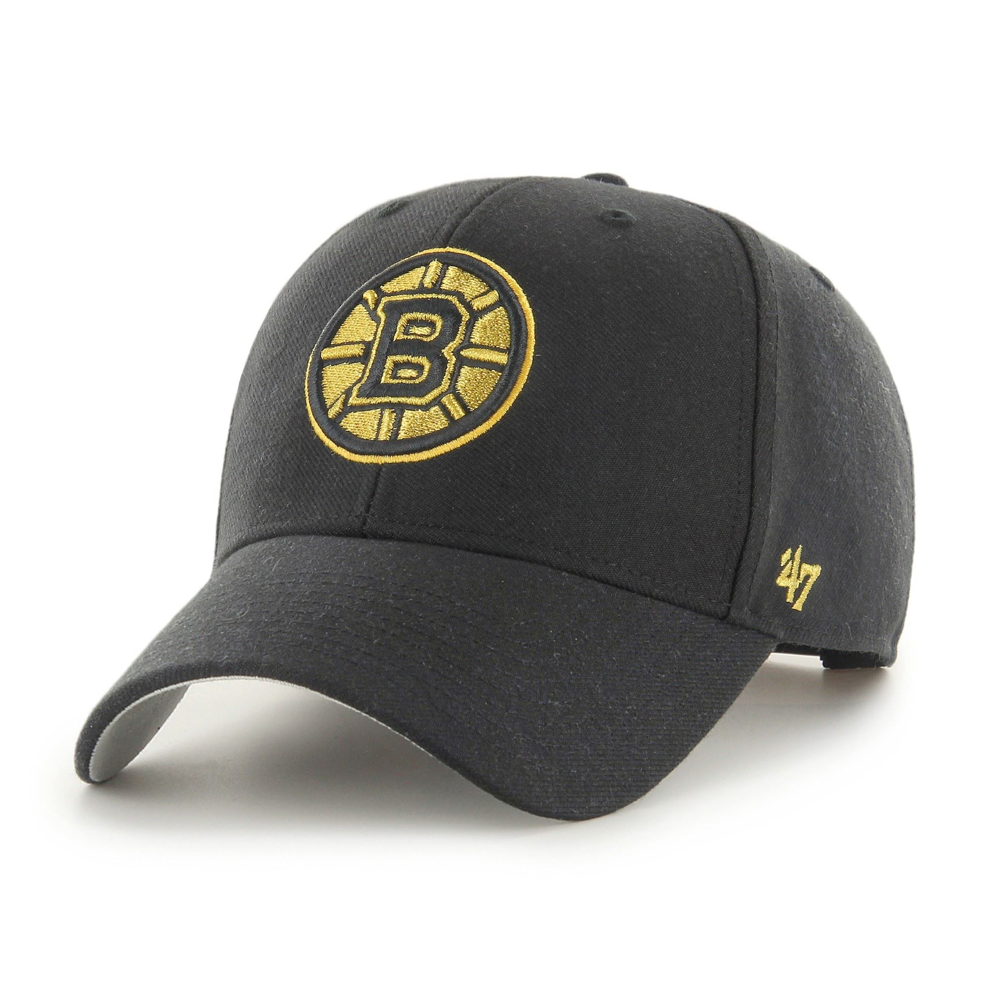 Boston Bruins NHL Metallic Most Value P. Black Adjustable Snapback Cap '47