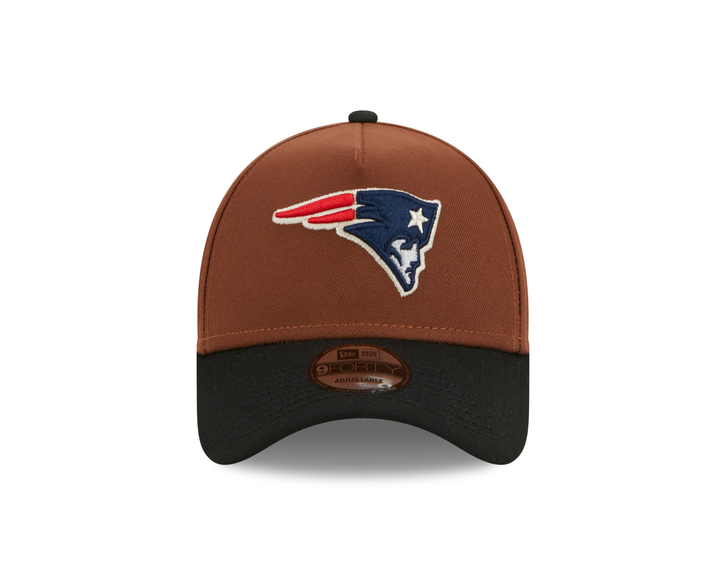 New England Patriots NFL Harvest Superbowl XXXVI Brown Black 9Forty A-Frame Snapback Cap New Era