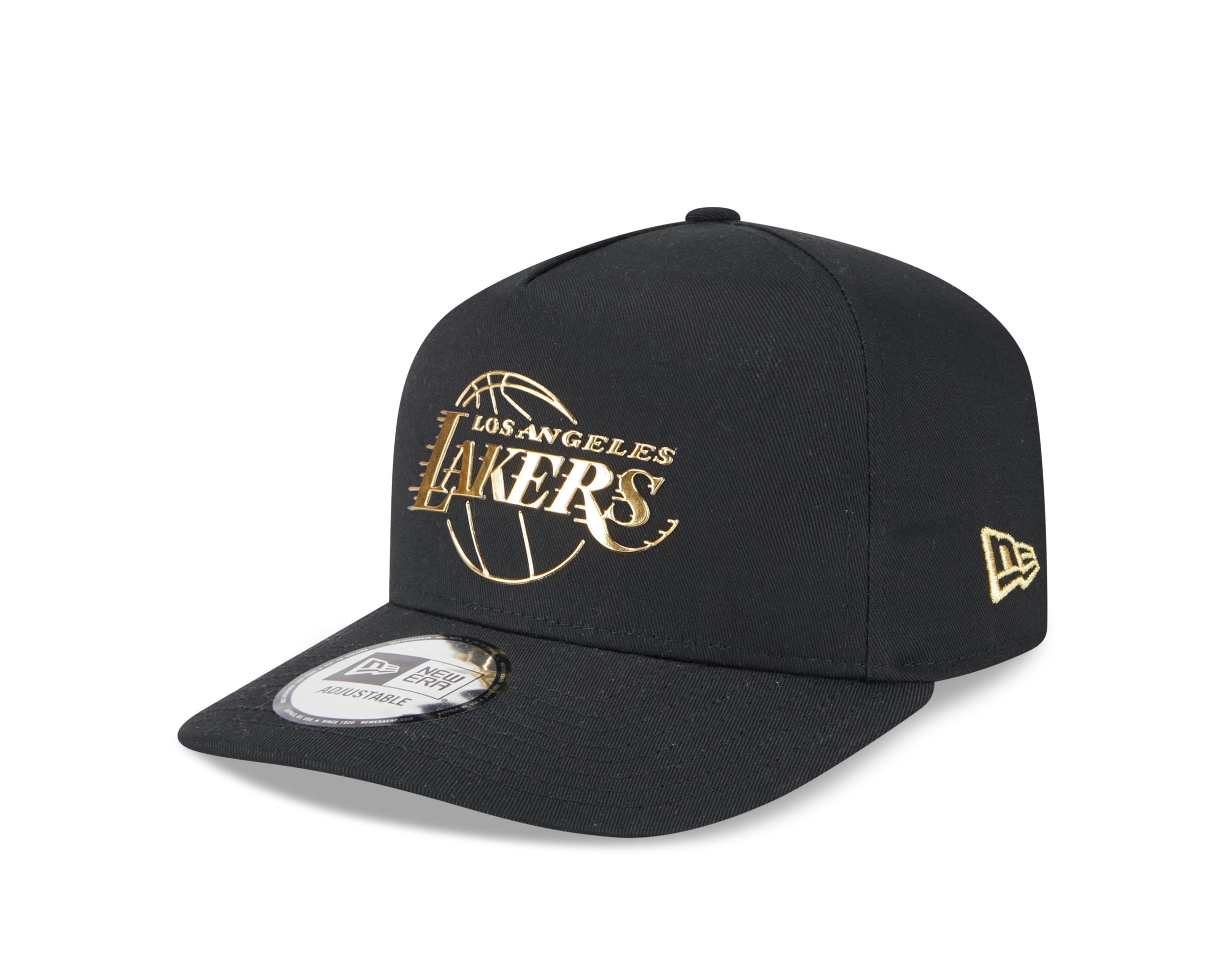 Los Angeles Lakers NBA Foil Pack Black and Gold 9Forty E-Frame Snapback Cap
