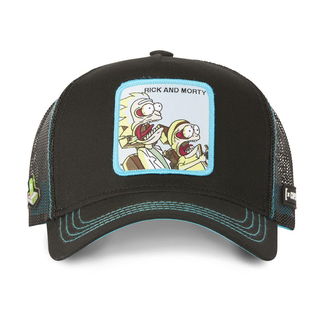 Rick and Morty Black Rick and Morty Black Blue Trucker Cap Capslab