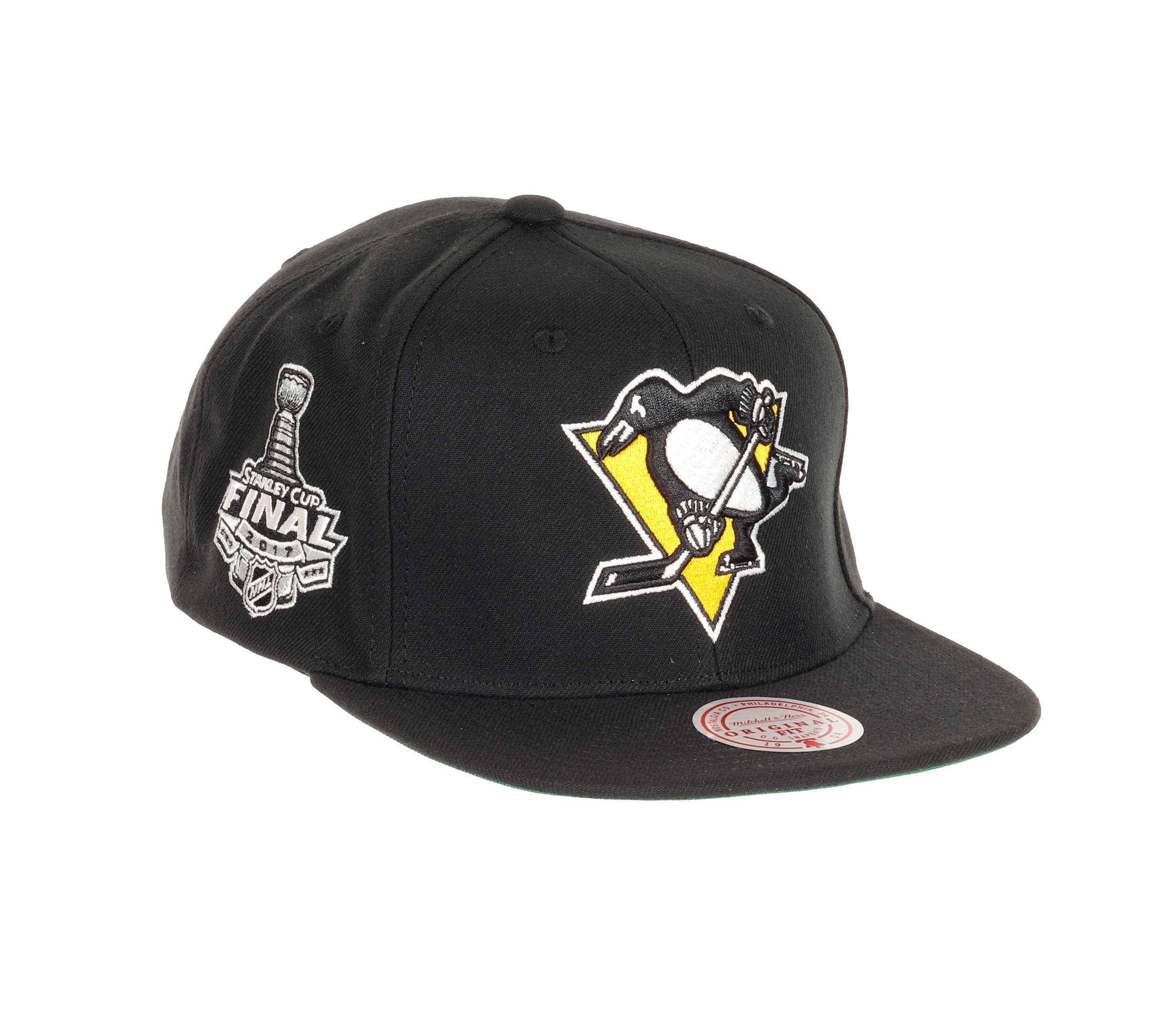 Pittsburgh Penguins NHL Top Spot Original Fit Black Adjustable Snapback Cap Mitchell & Ness