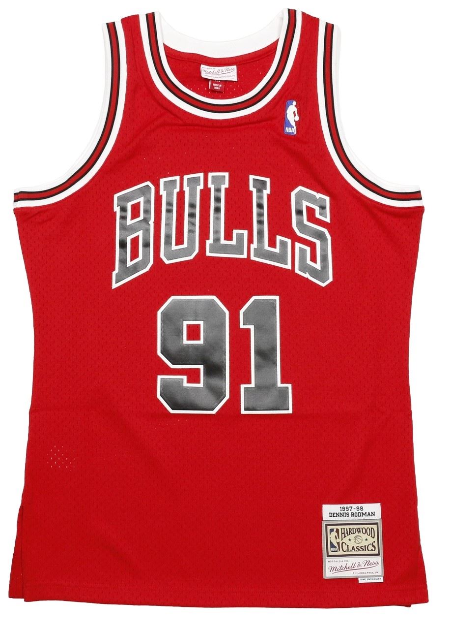 Chicago Bulls # 91 Dennis Rodman Retro Swingman Basketball Trikot Weste S-XXL 