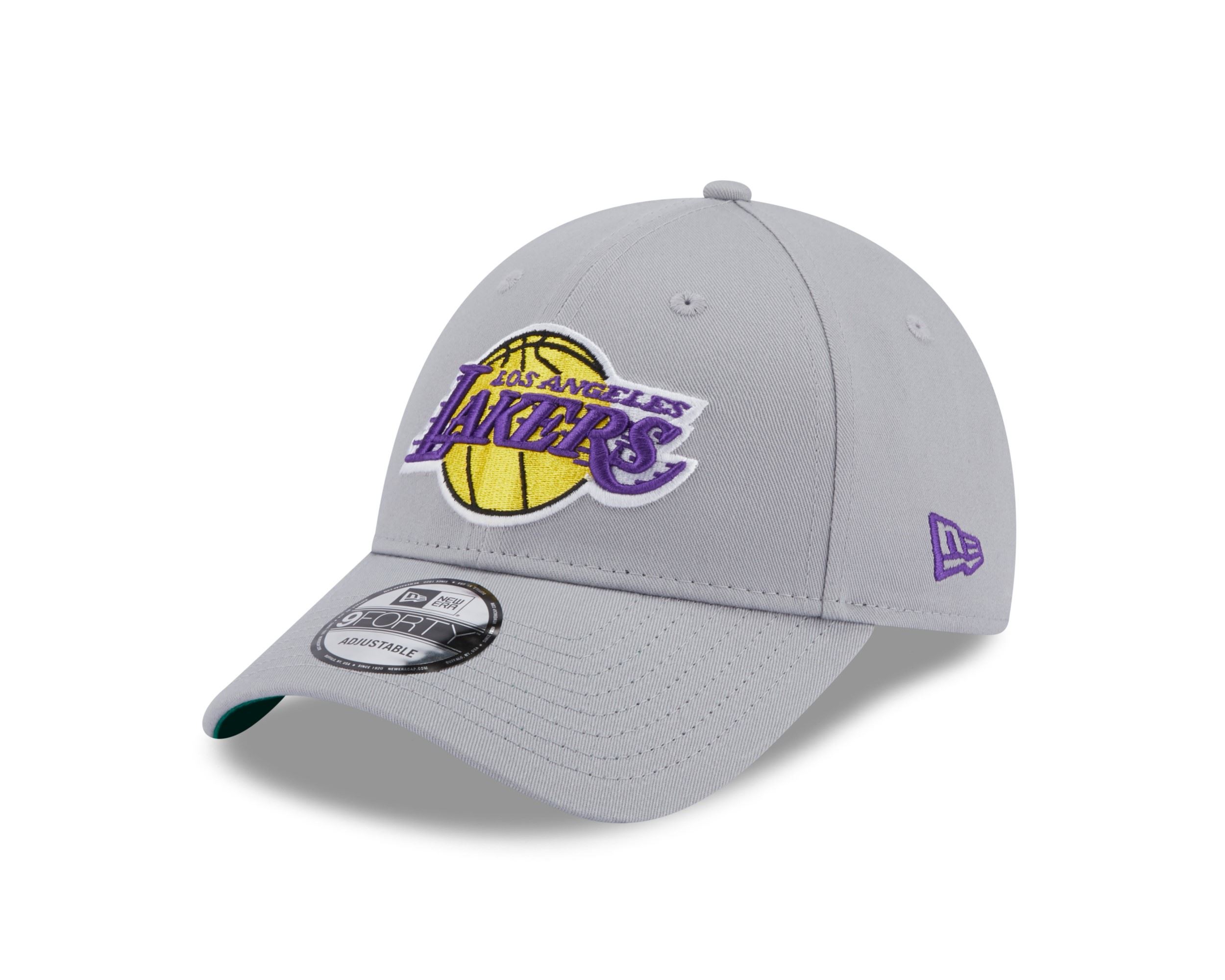 Los Angeles Lakers NBA Team Side Patch Grey 9Forty Adjustable Cap New Era