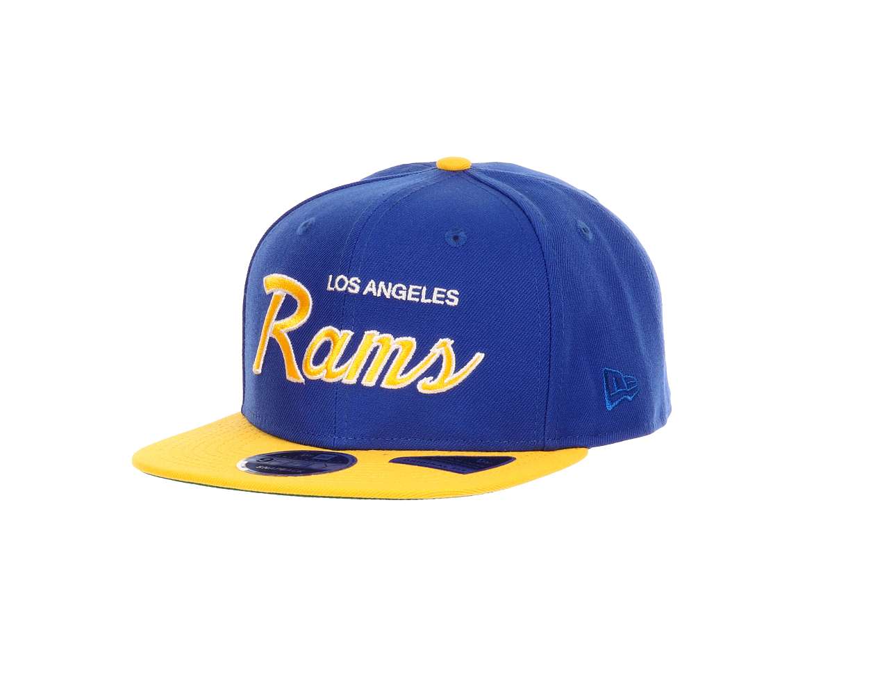 Los Angeles Rams NFLMajestic Blue Rams Sidepatch 9Fifty Original Fit Snapback Cap New Era