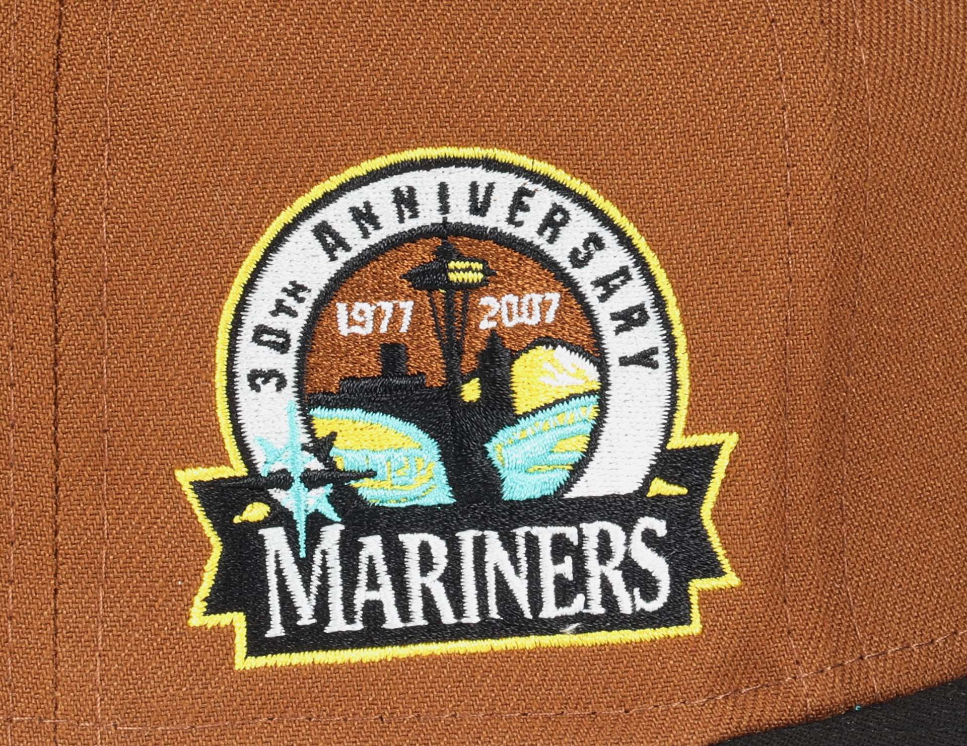 Seattle Mariners MLB Cooperstown 30th Anniversary Sidepatch Marron Black 59Fifty Basecap New Era
