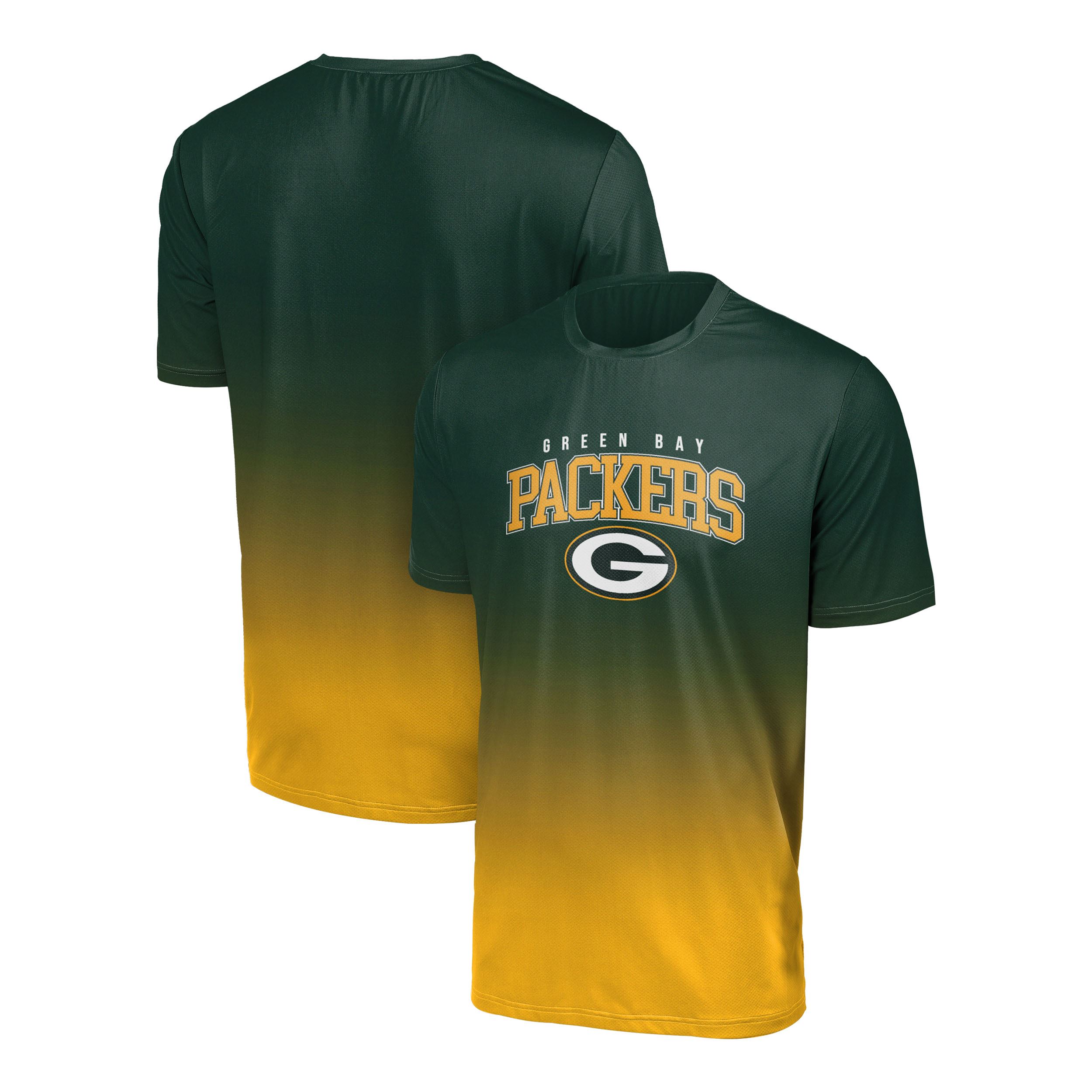 Green Bay Packers NFL Gradient Mesh Jersey Short Sleeve Herren T-Shirt Foco