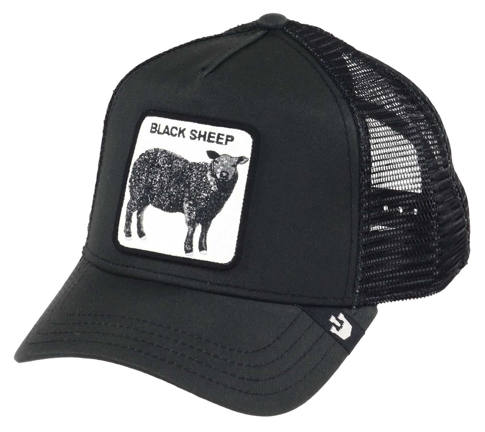 The Black Sheep Schaf Black A-Frame Adjustable Trucker Cap Goorin Bros