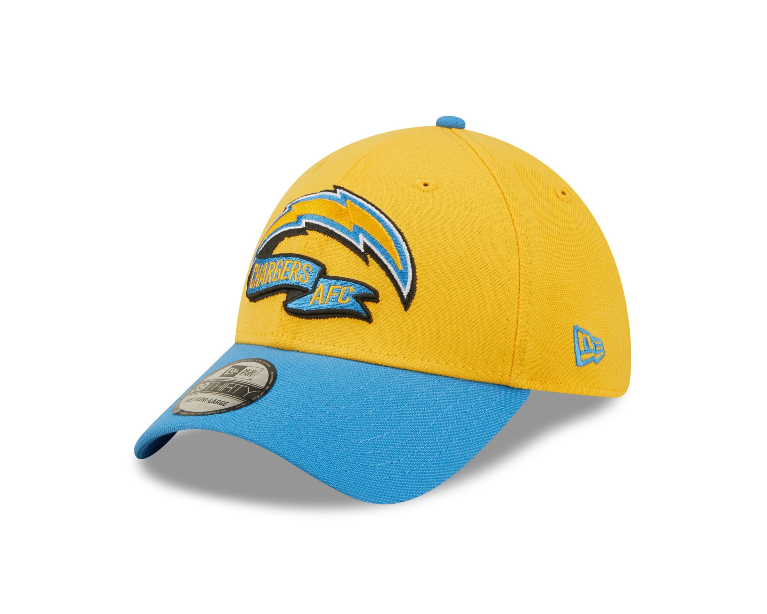 Los Angeles Chargers NFL 2022 Sideline Yellow Blue 39Thirty Stretch Cap New Era