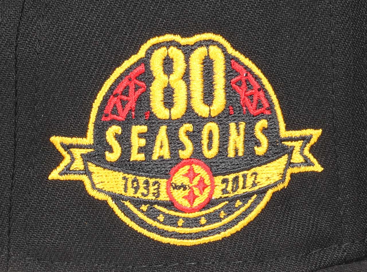Pittsburgh Steelers NFL Team Colour 80 Seasons Sidepatch Black 9Fifty Snapback Cap New Era