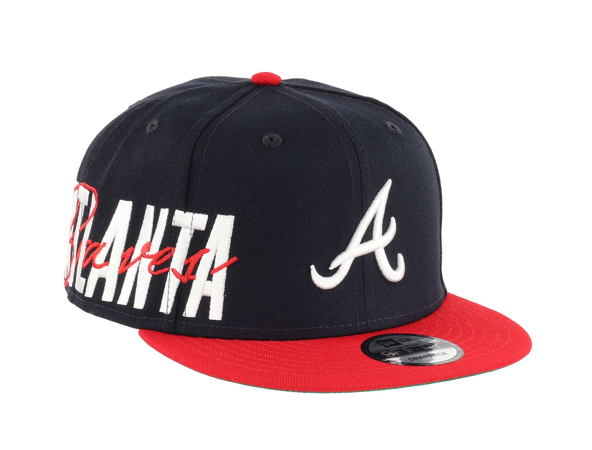 Atlanta Braves Sidefont Navy / Red 9Fifty Snapback Cap New Era