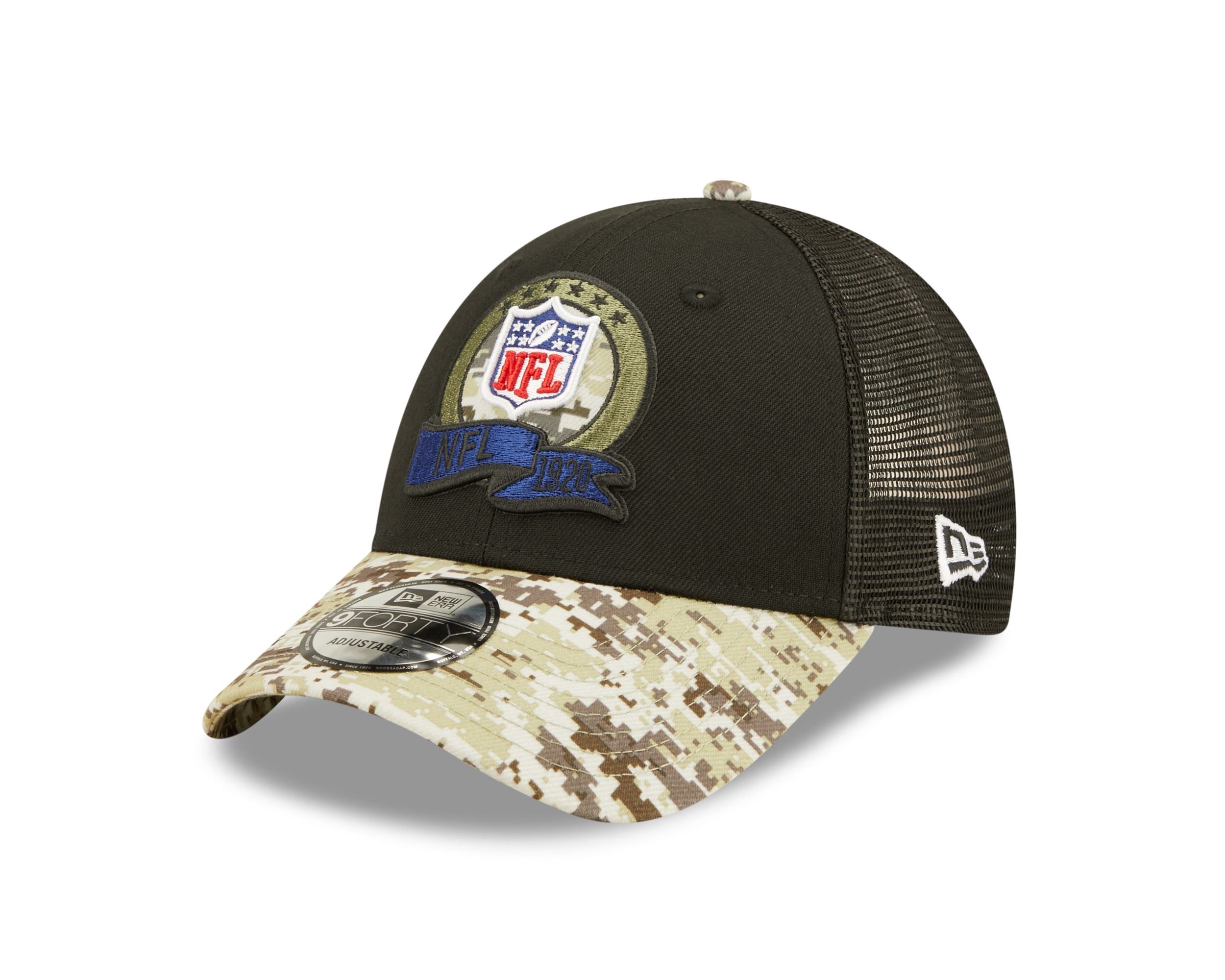 NFL Logo NFL Salute to Service 2022 Black 9Forty Snapback Cap New Era