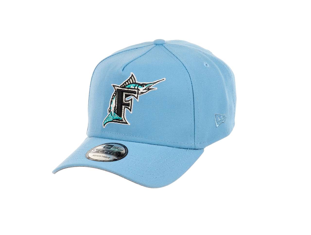 Florida Marlins MLB Cooperstown Sky Blue 9Forty A-Frame Snapback Cap New Era