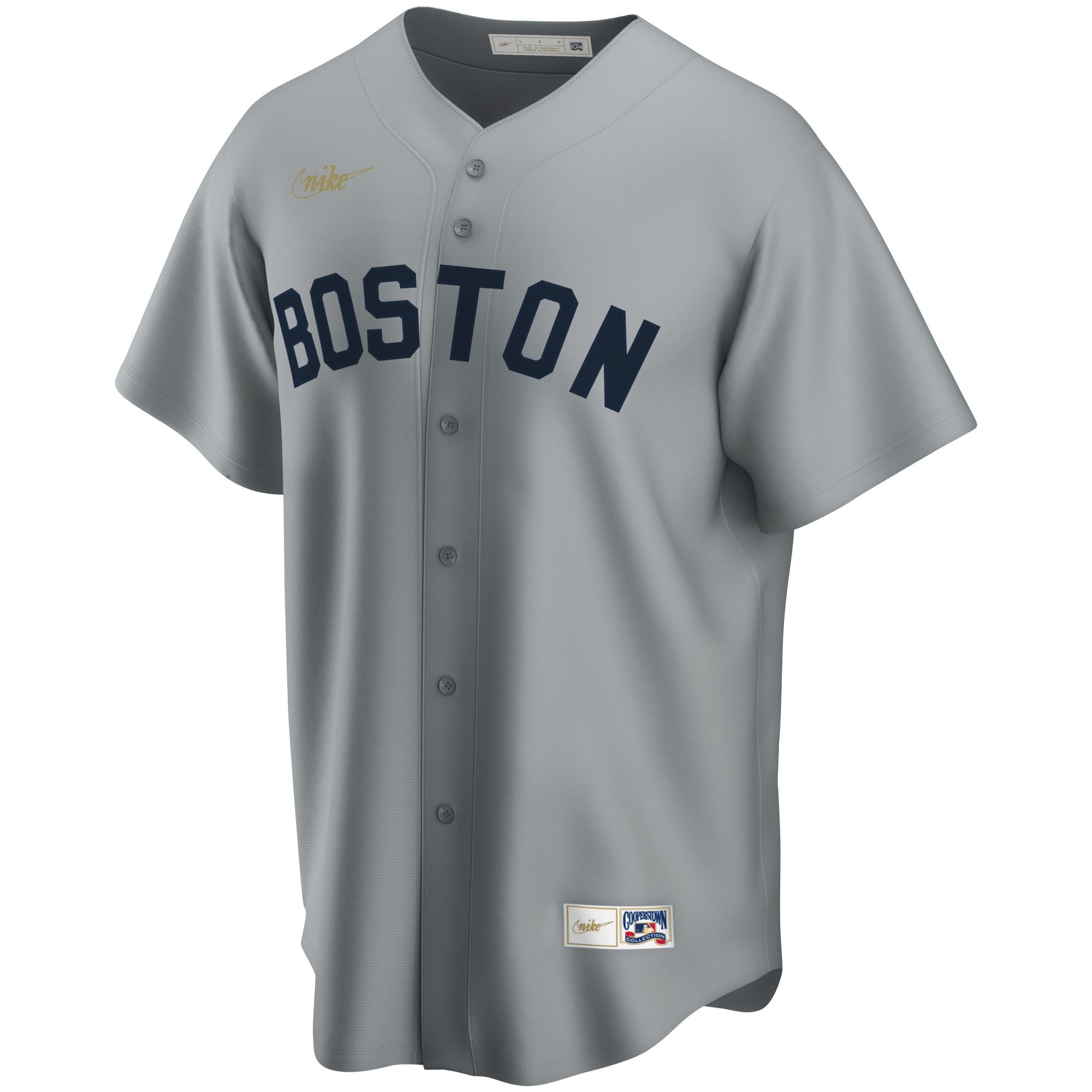 Boston Red Sox Official MLB Cooperstown Jersey Grey Nike