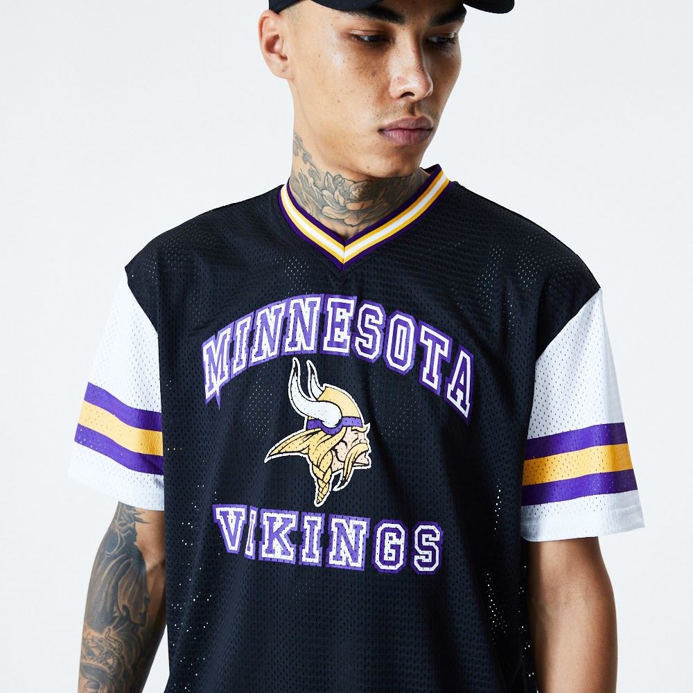 Minnesota Vikings Oversized Stripe Sleeve Tee New Era