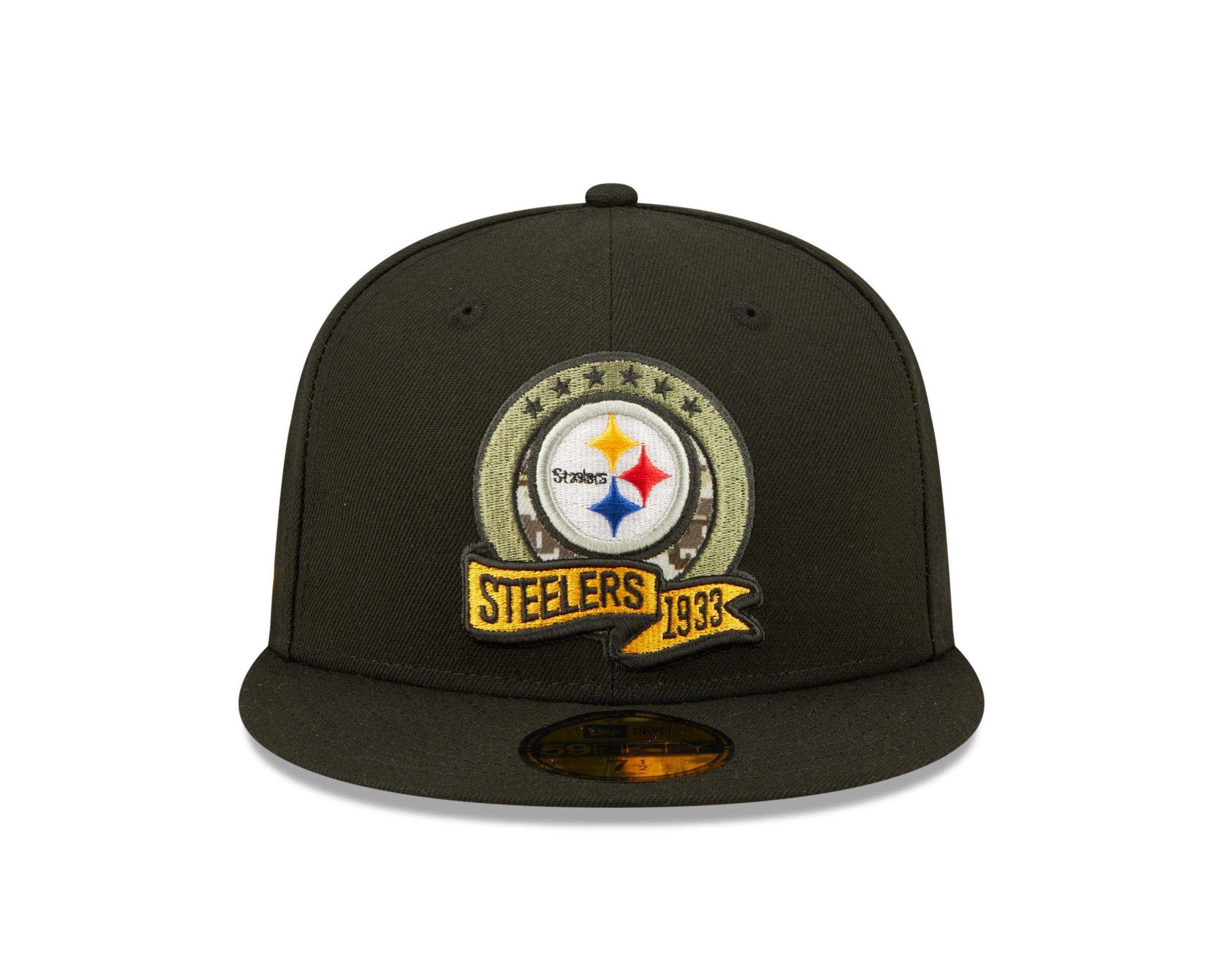 Pittsburgh Steelers NFL Salute to Service 2022 Black 59Fifty Basecap New Era