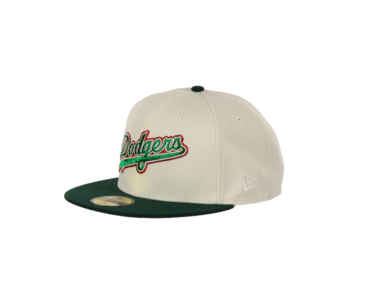 Los Angeles Dodgers MLB Two Tone Cooperstown Chrome Dark Green 59Fifty Basecap New Era