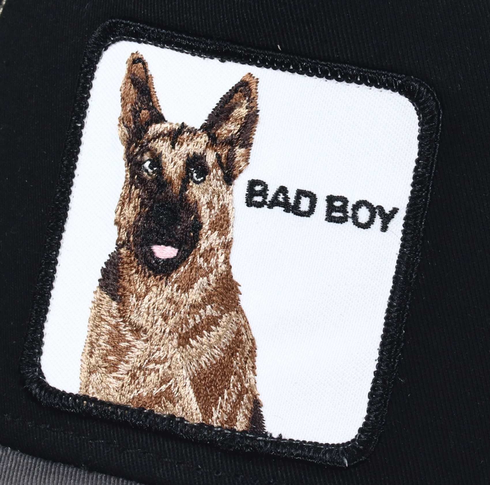 The Bad Boy Shepherd Hund Charcoal A-Frame Adjustable Trucker Cap Goorin Bros