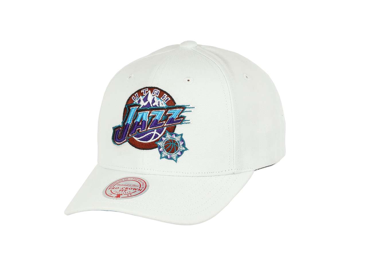 Utah Jazz  NBA All In HWC Pro Crown Fit White Snapback Cap Mitchell & Ness