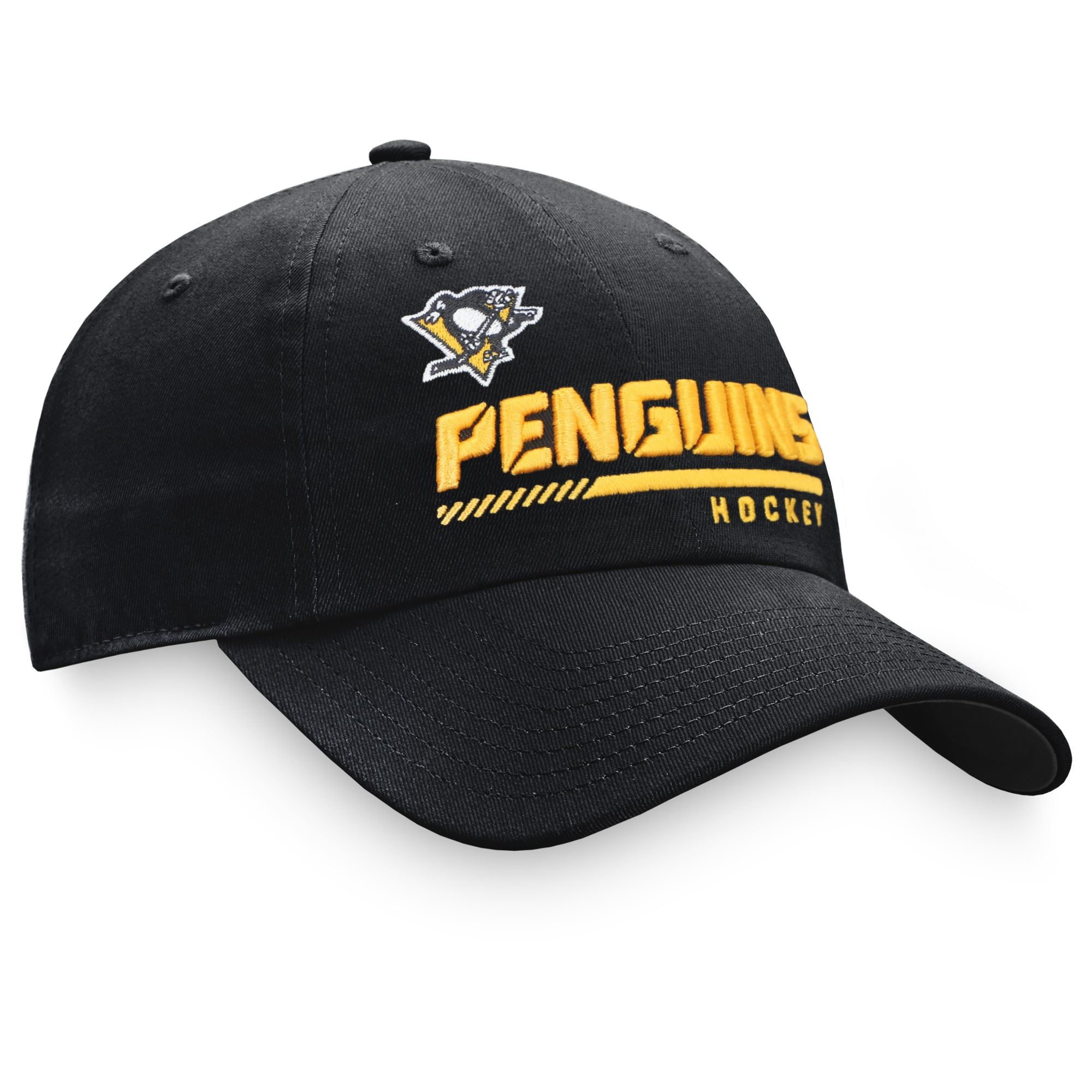 Pittsburgh Penguins NHL Authentic Pro Locker Room Curved Unstructured Strapback Cap Black  Fanatics
