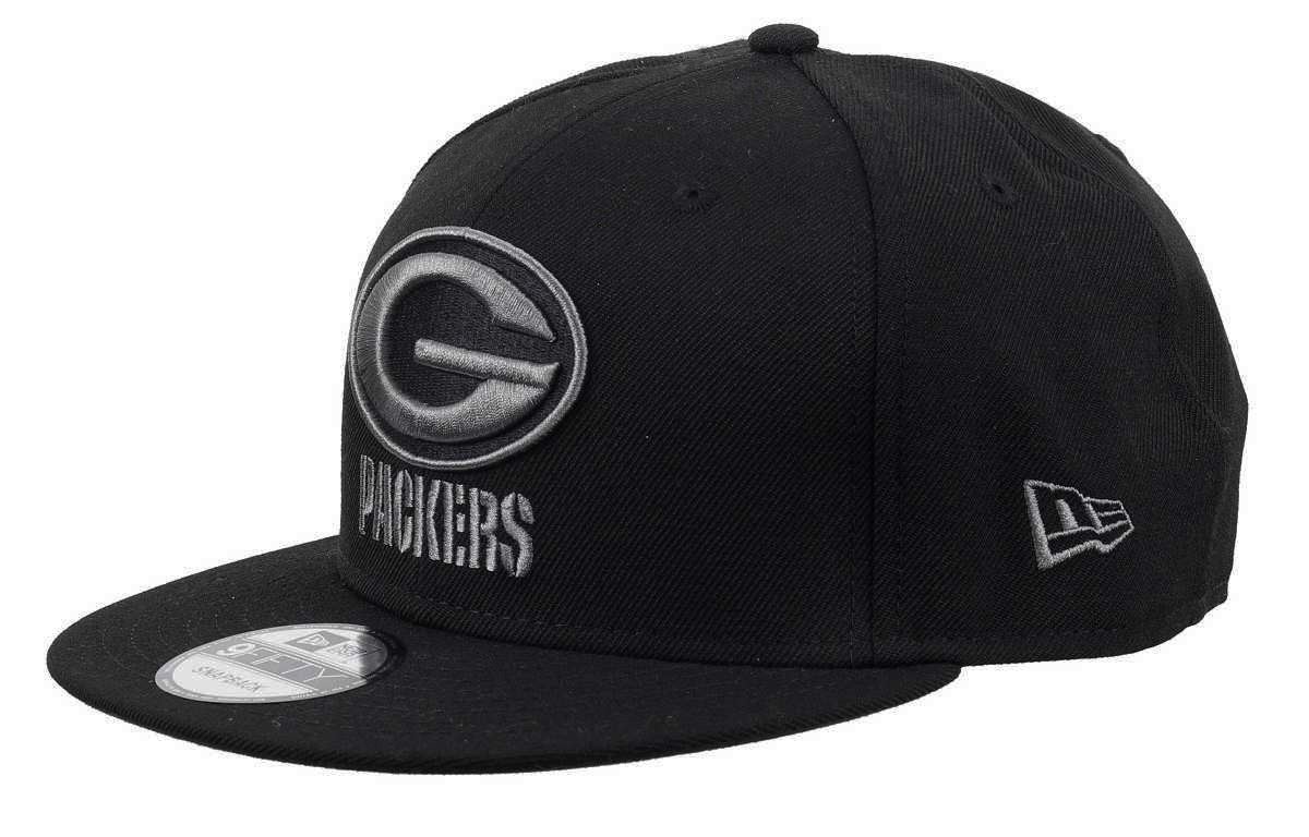 Green Bay Packers Black / Graphite 9Fifty Snapback Cap New Era