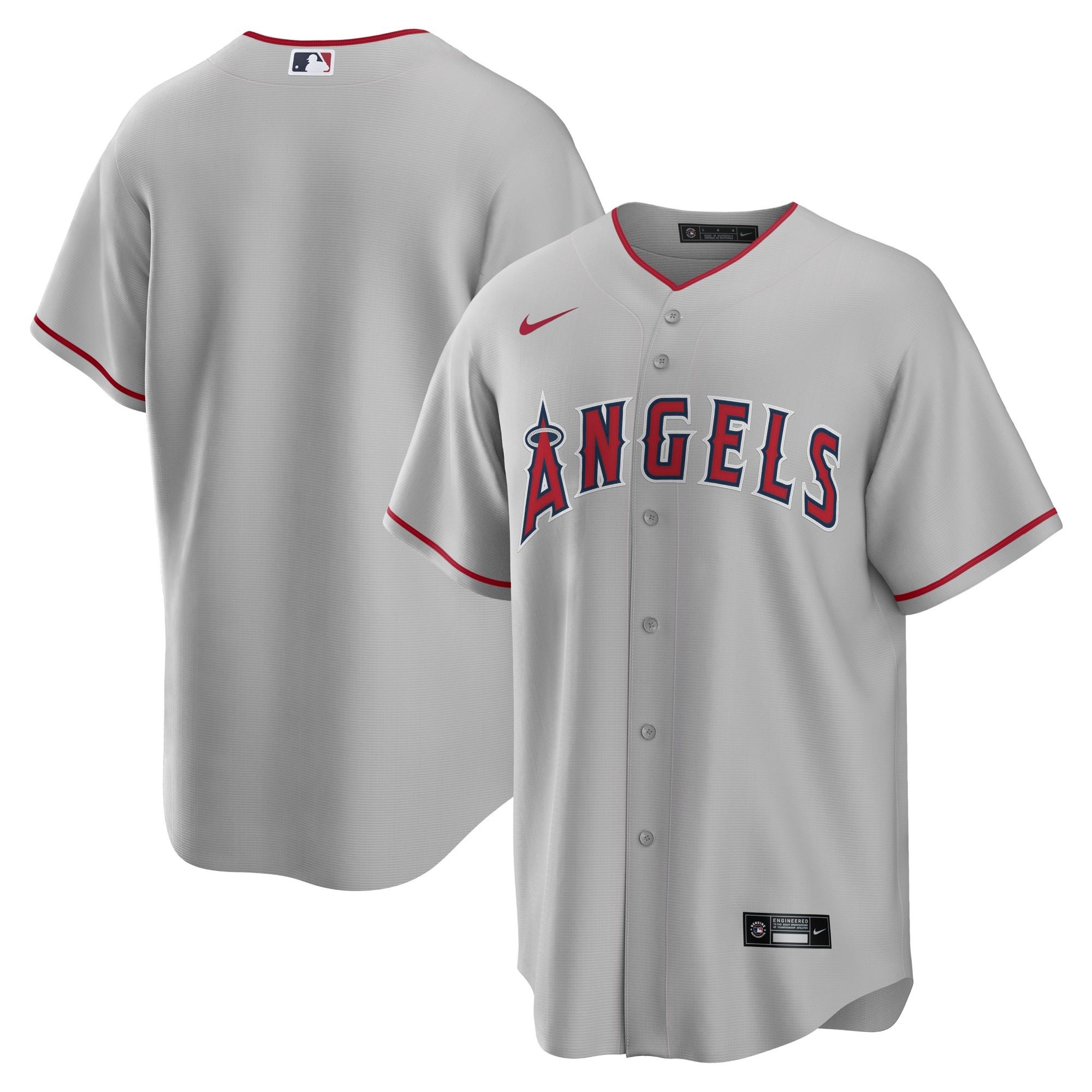 Los Angeles Angels of Anaheim Gray Official MLB Replica Road Jersey Nike