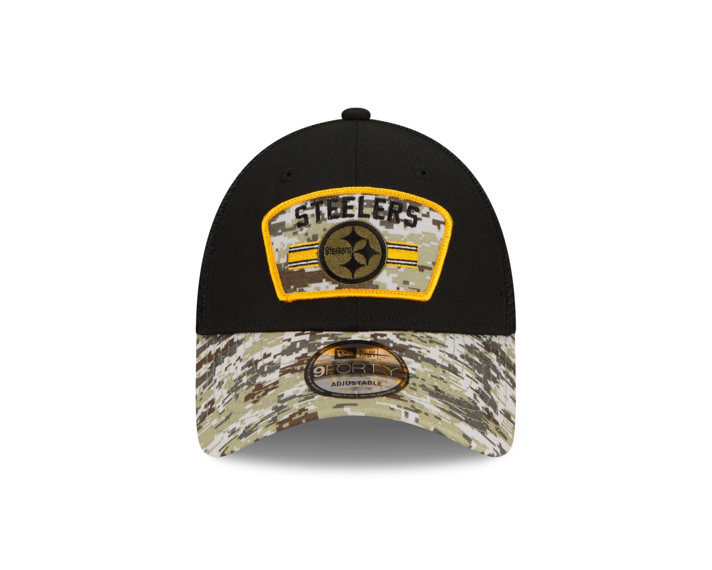 Pittsburgh Steelers NFL On Field 2021 Salute to Service Black 9Forty Snapback Cap New Era