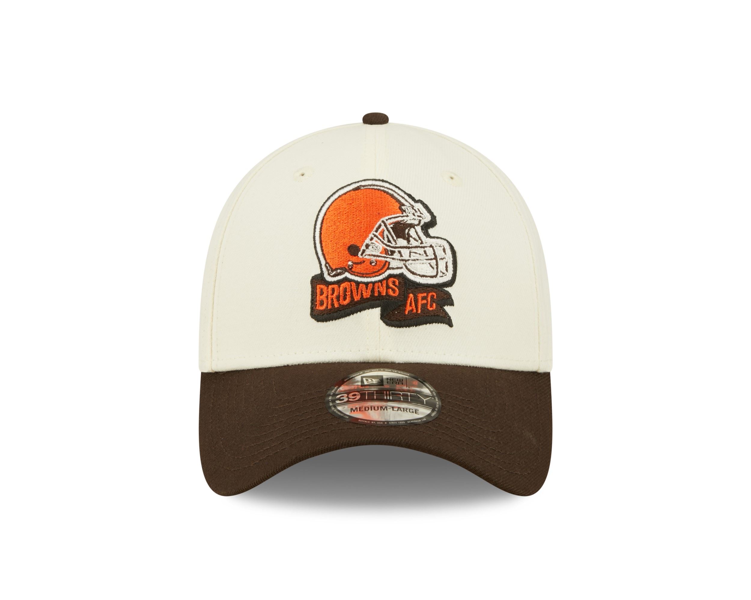 Cleveland Browns NFL 2022 Sideline Chrome White 39Thirty Stretch Cap New Era