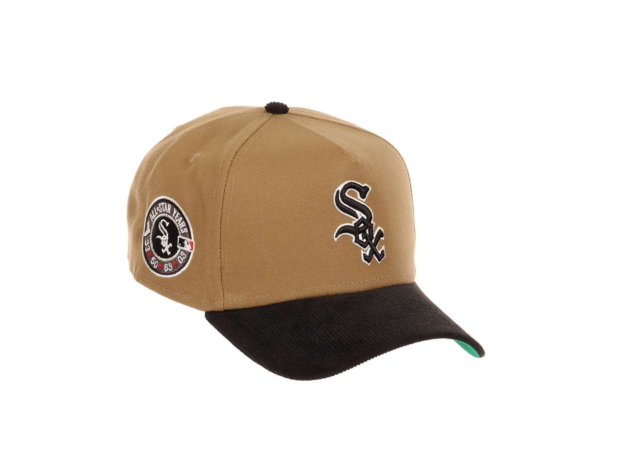 Chicago White Sox MLB All-Star Years Sidepatch Khaki Black Cord 9Forty A-Frame Snapback Cap New Era