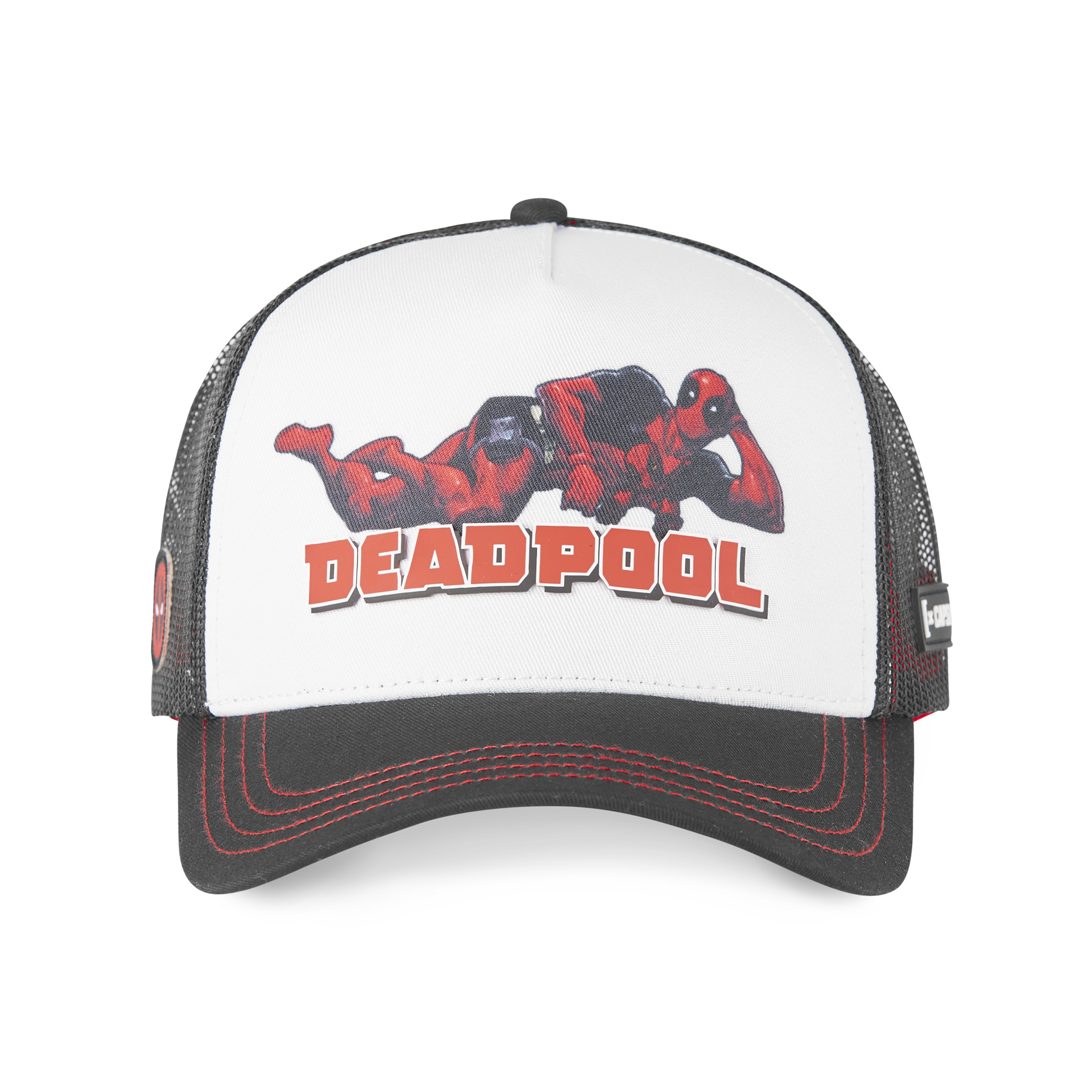 Deadpool Marvel White Black Trucker Cap Capslab