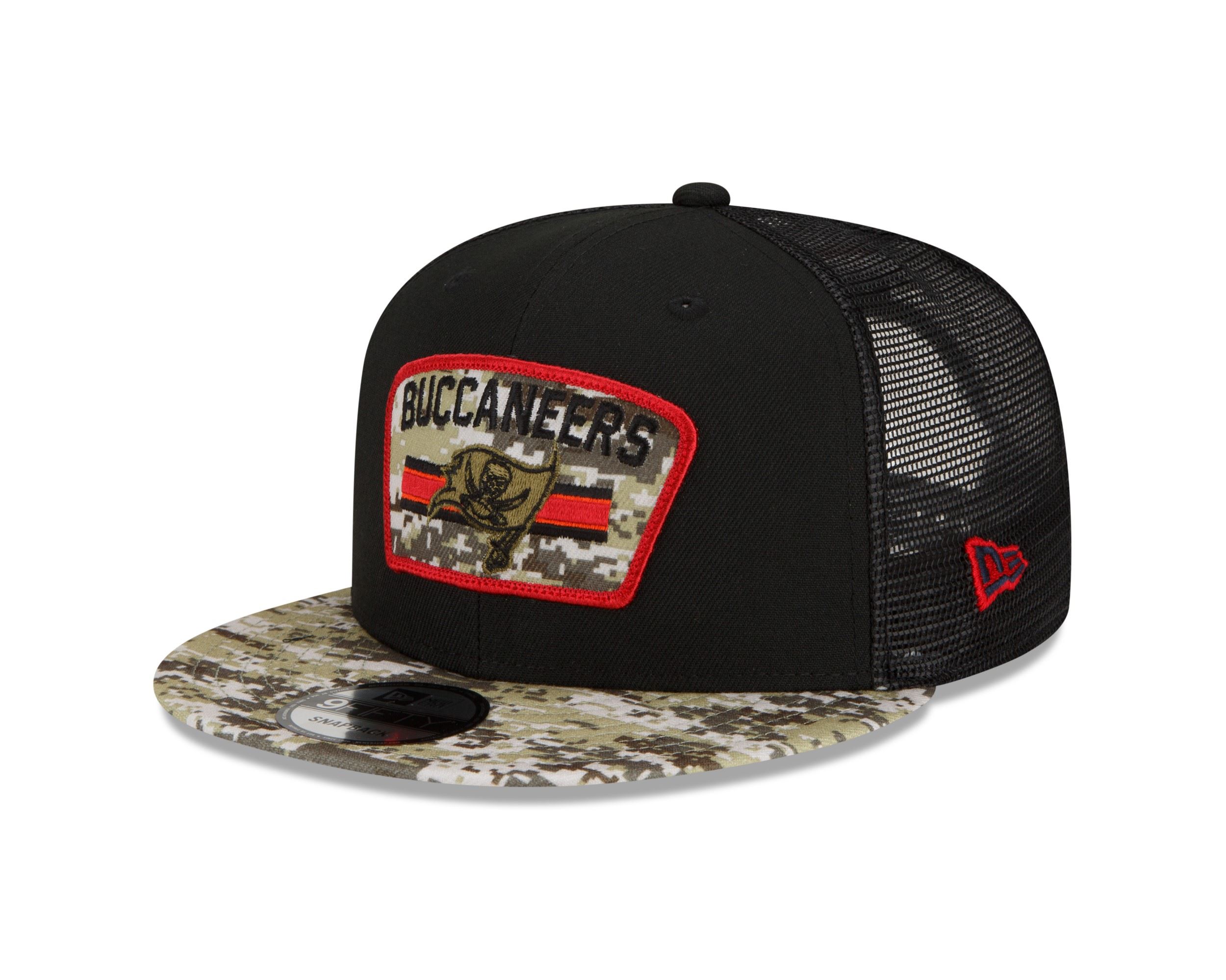 Tampa Bay Buccaneers NFL On Field 2021 Salute to Service Black 9Fifty Kids Snapback Cap New Era