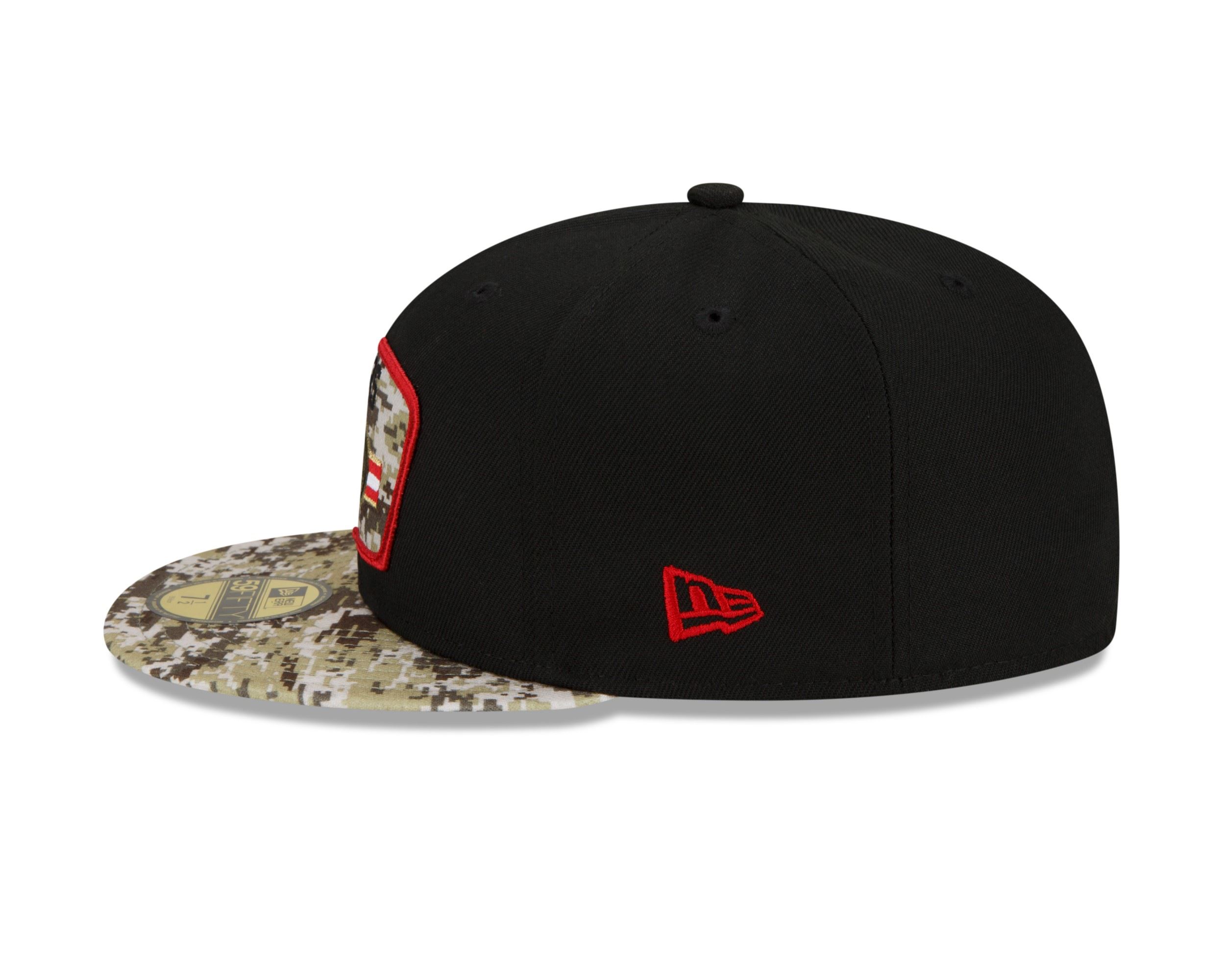San Francisco 49ers NFL On Field 2021 Salute to Service Black 59Fifty Basecap New Era