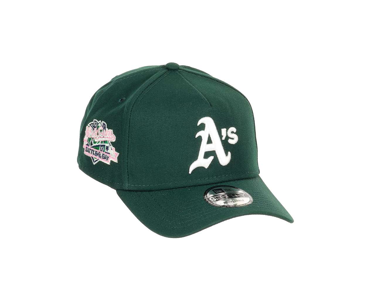 Oakland Athletics MLB World Series 1989 Battle of the Bay Sidepatch Cooperstown Dark Green 9Forty A-Frame Snapback Cap New Era