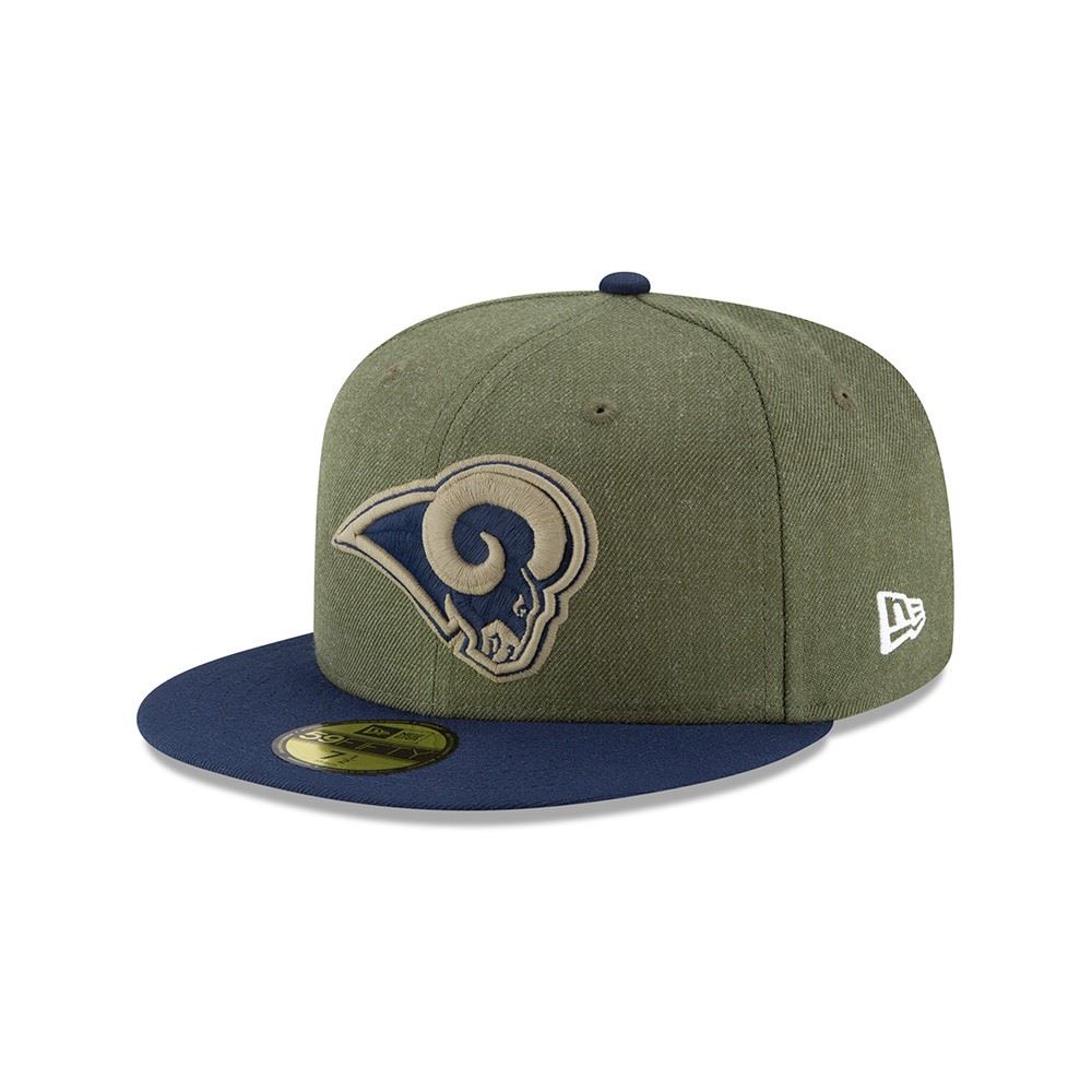 Los Angeles Rams On Field 2018 Salute to Service 59Fifty Cap New Era
