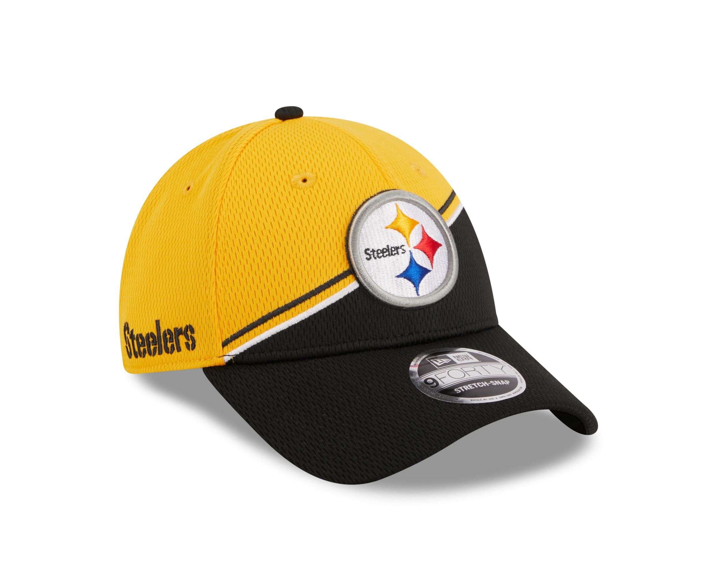 Pittsburgh Steelers NFL 2023 Sideline Yellow Black 9Forty Stretch Snapback Cap New Era