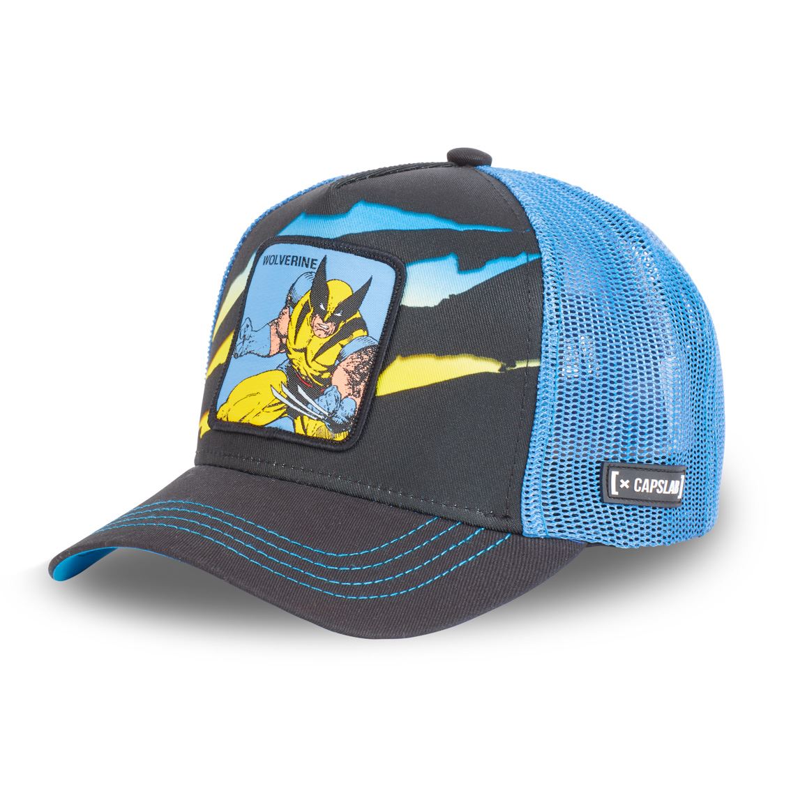 Wolverine Marvel Black Blue Trucker Cap Capslab